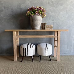 Paire d'ottomans vintage en tapis turc