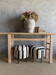 Pair of Vintage Turkish Rug Ottomans