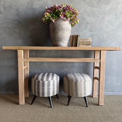 Pair of Vintage Turkish Rug Ottomans