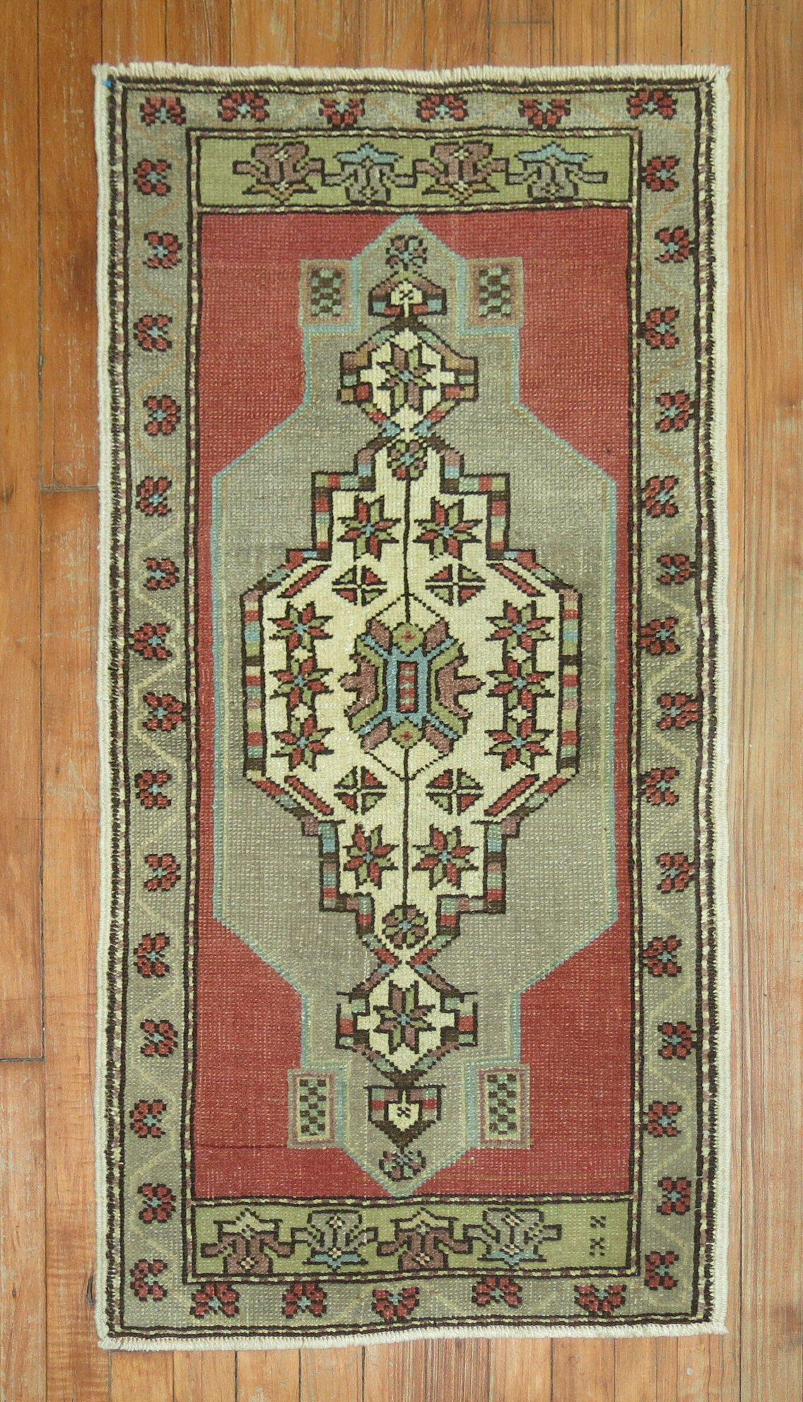A matching pair of mid 20th century Turkish Yastiks.  

22'' x 41'' and 20' x 42'' respectively