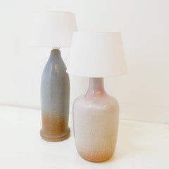 Pair of Vintage two-tone finish ceramic table lamps - 1980s