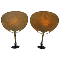 Pair of Vintage Uchiwa Ingo Maurer Table or Wall Lamps for M Design  Germany 70s