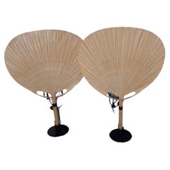 Pair of Vintage Uchiwa Ingo Maurer Table or Wall Lamps for M Design, Germany 70s