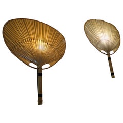 Pair of Vintage Uchiwa Ingo Maurer  Wall Lamps for M Design  Germany 70s
