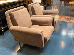 Pair of Vintage Upholstered Club Chairs