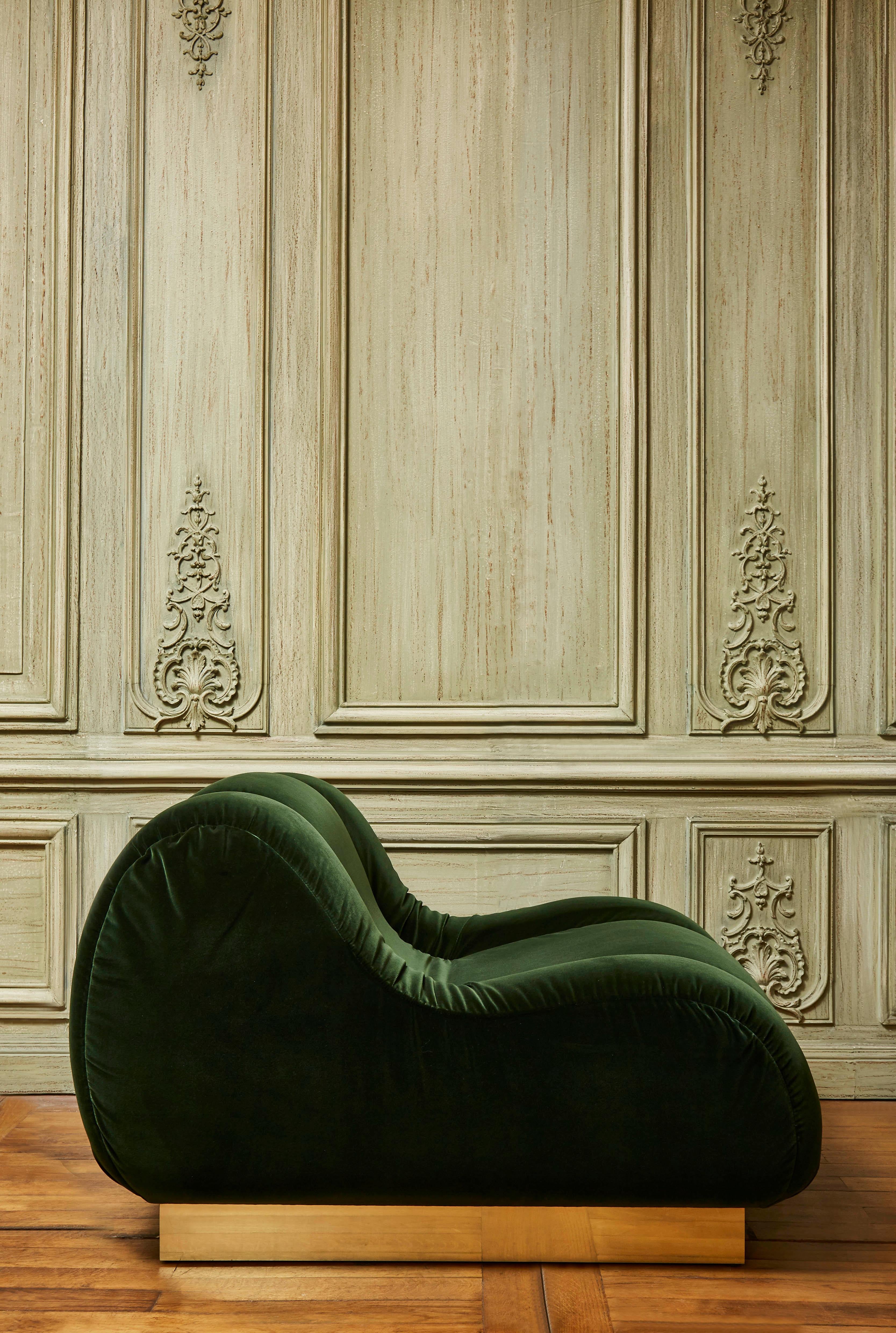 Pair of Vintage Velvet Armchairs In Excellent Condition In Saint-Ouen (PARIS), FR