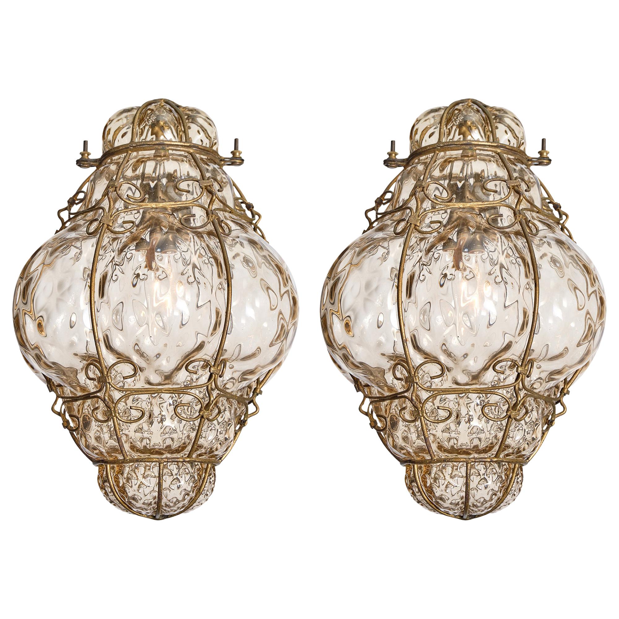 Pair of Vintage Venetian Lanterns