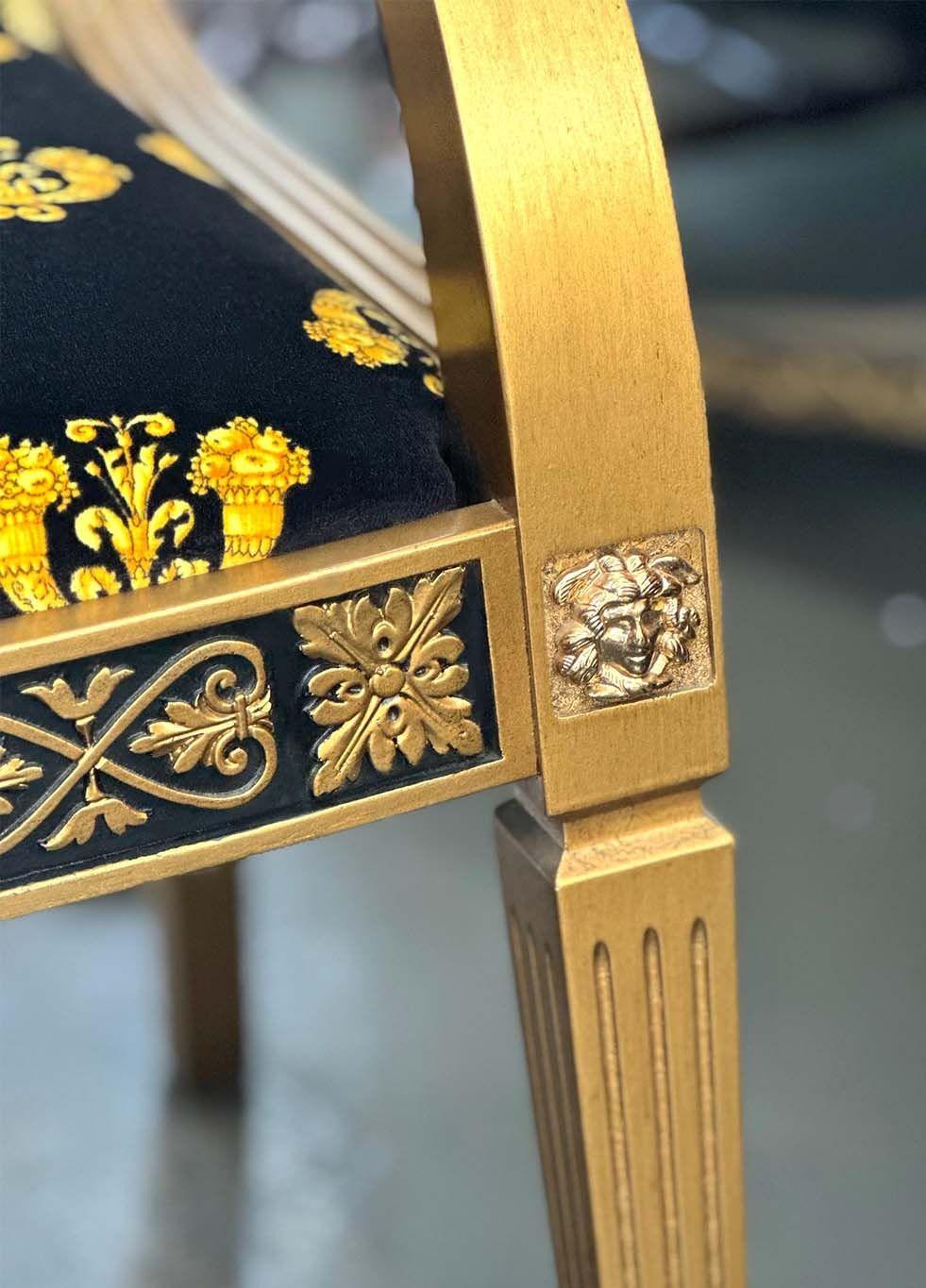 Fin du 20e siècle Paire de fauteuils vintage Versace Cappelletti Cantu en vente