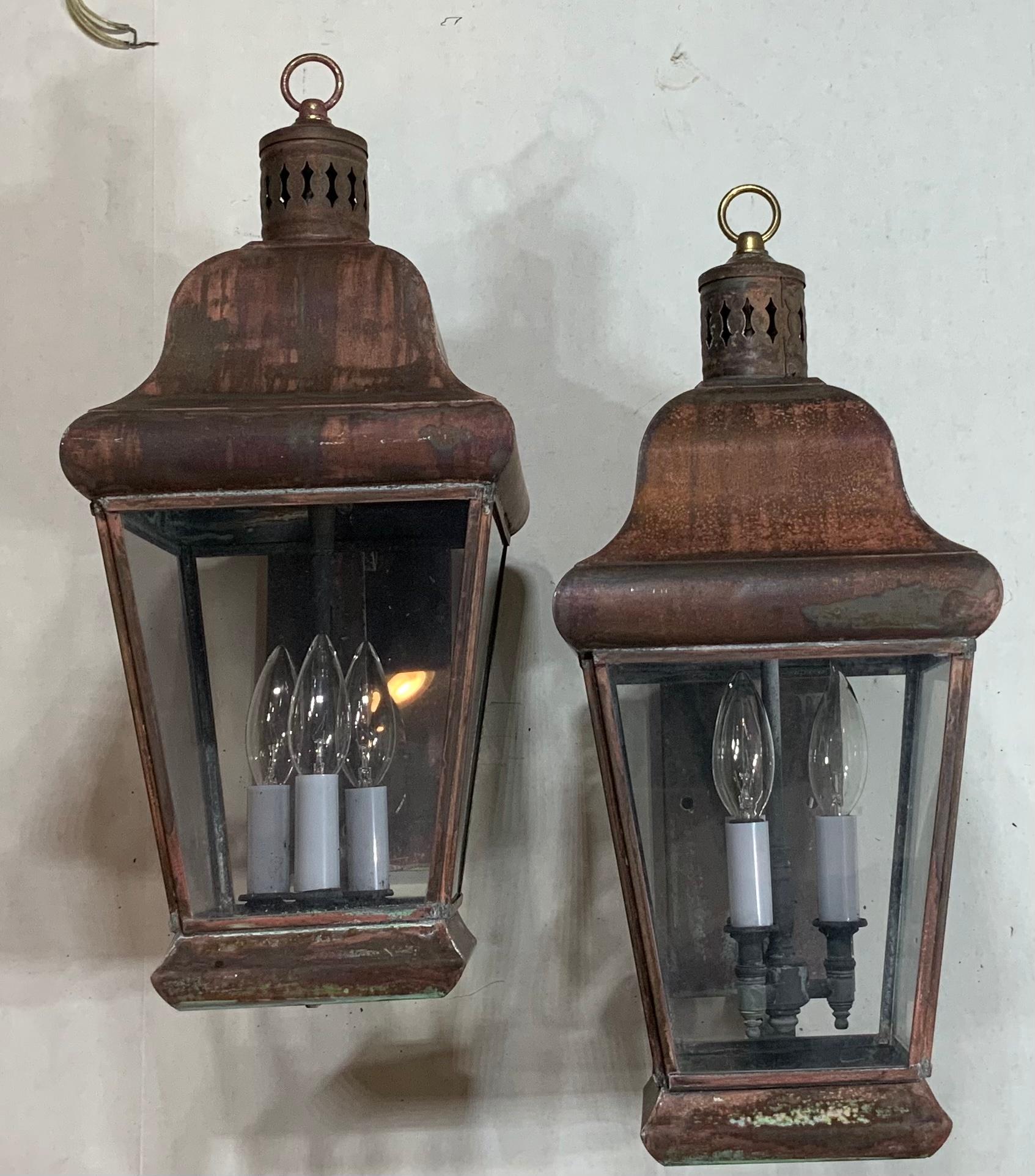 Pair of Vintage Wall Hanging Lantern 5