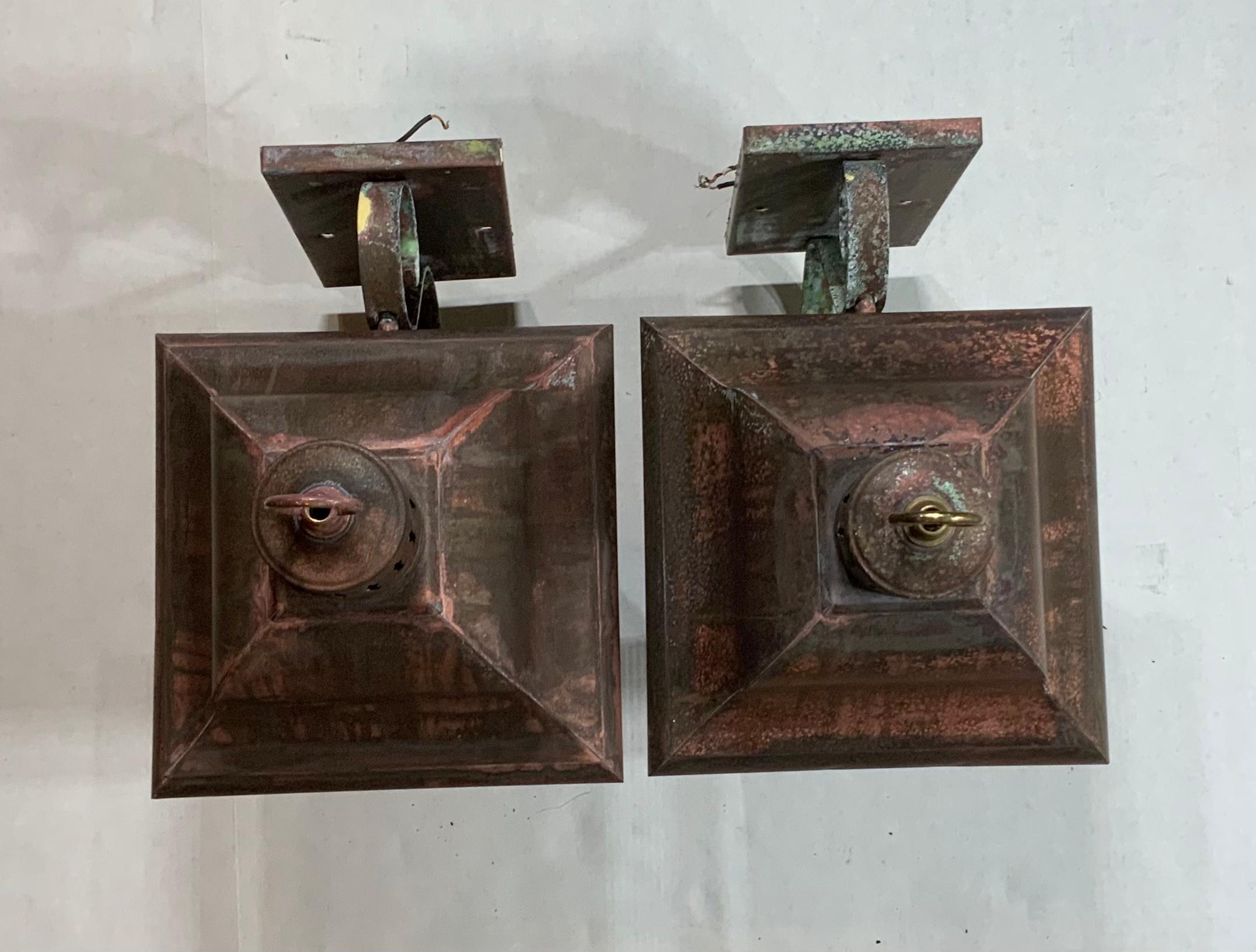 Pair of Vintage Wall Hanging Lantern 6