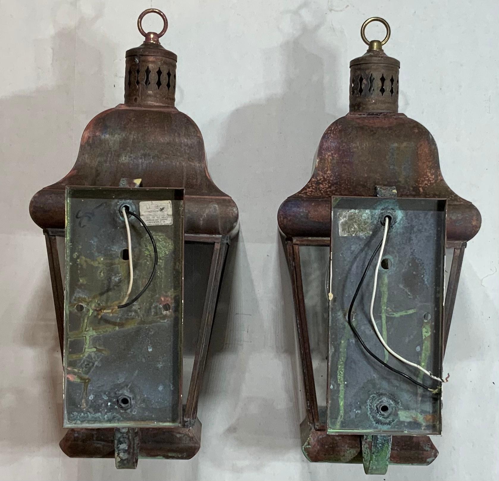 Pair of Vintage Wall Hanging Lantern 3