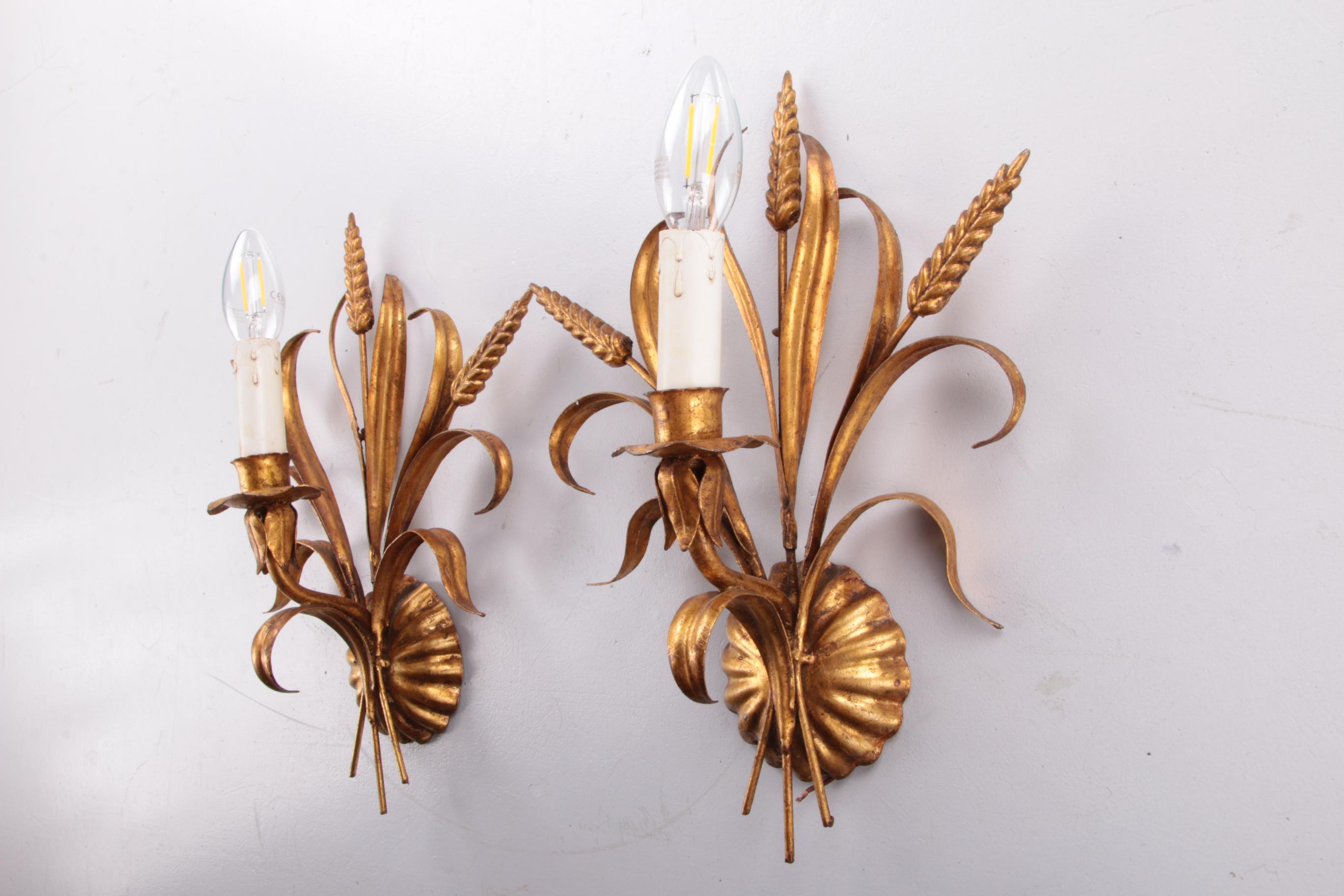 20th Century Pair of Vintage Wall Lamps in Regency Style by Hans Kogl, 1970 For Sale