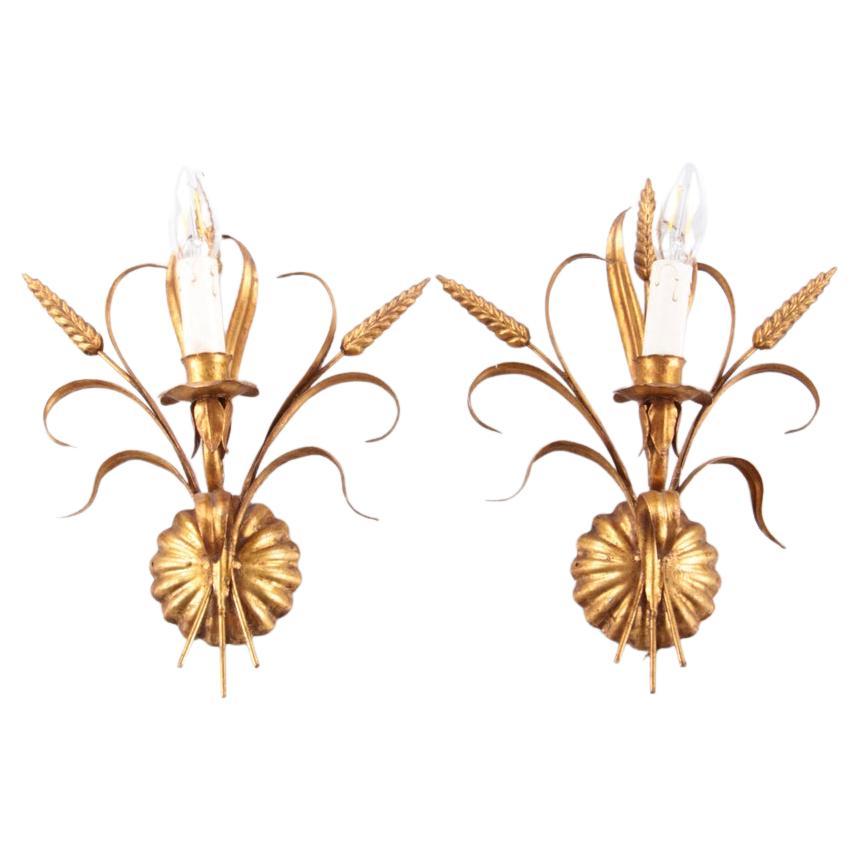 Pair of Vintage Wall Lamps in Regency Style by Hans Kogl, 1970 For Sale