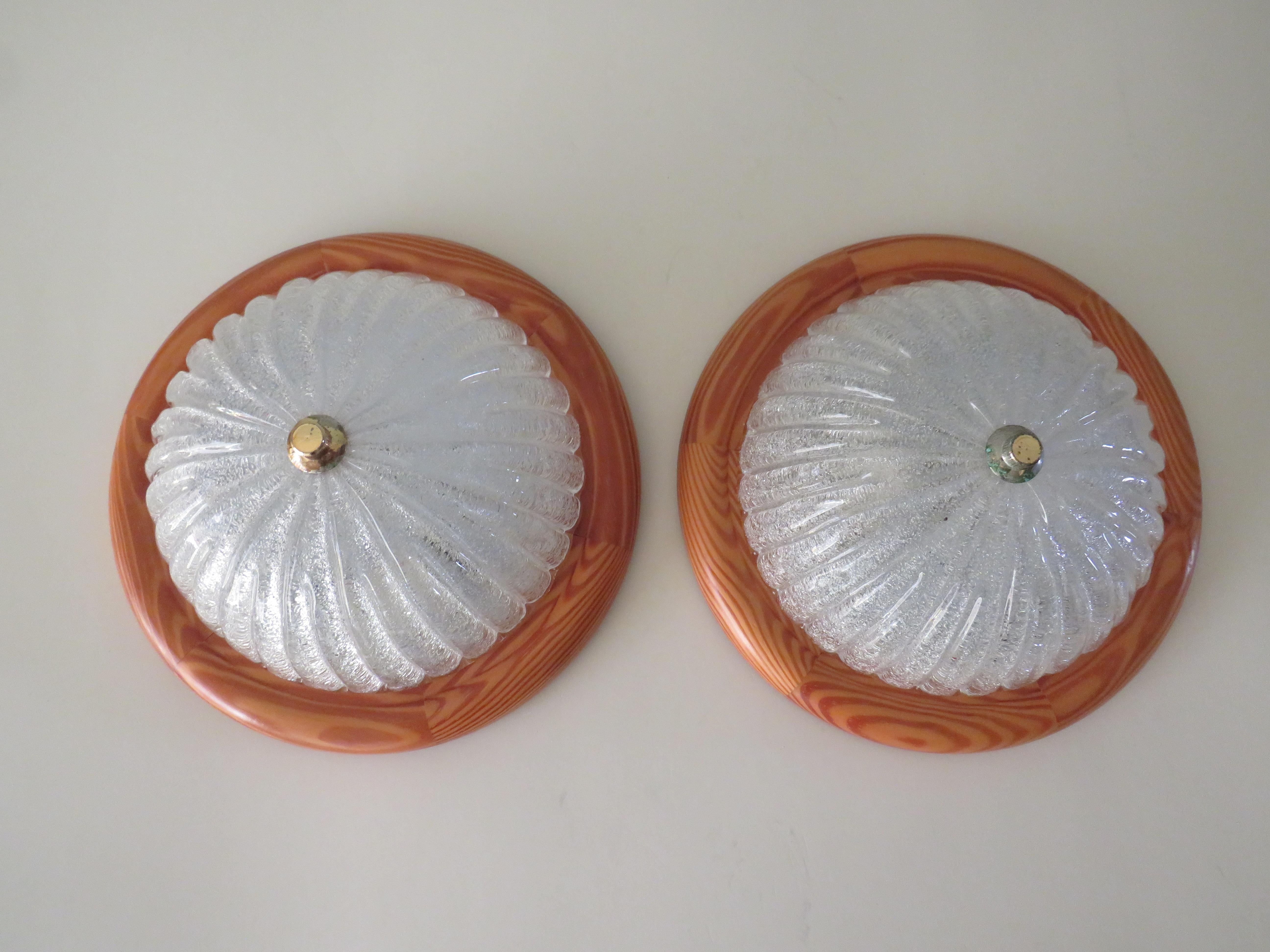 Mid-Century Modern Pair of Vintage Wall Lamps or Ceiling Lamps by Massive Belgium, 1960 For Sale