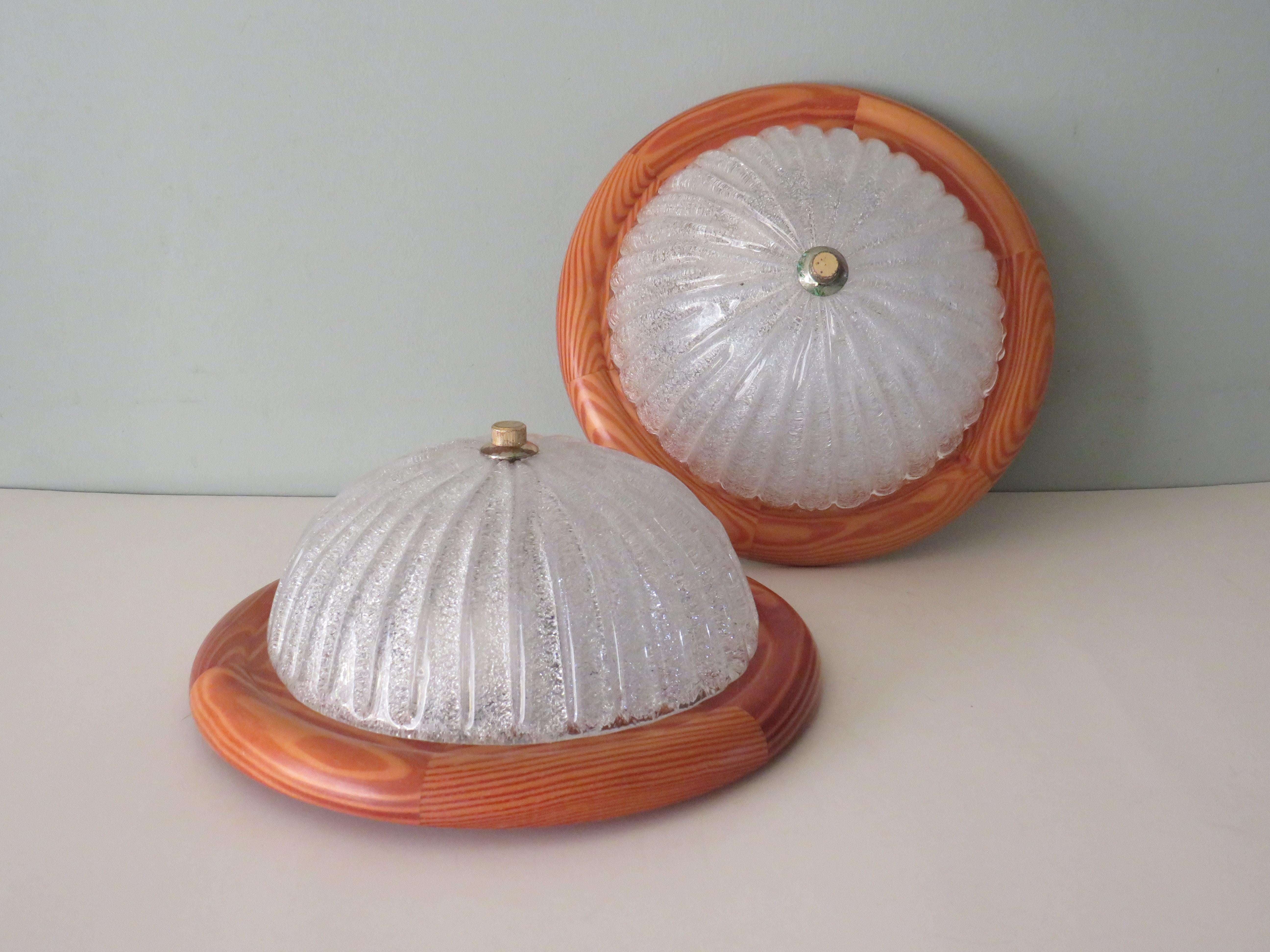 Belgian Pair of Vintage Wall Lamps or Ceiling Lamps by Massive Belgium, 1960 For Sale
