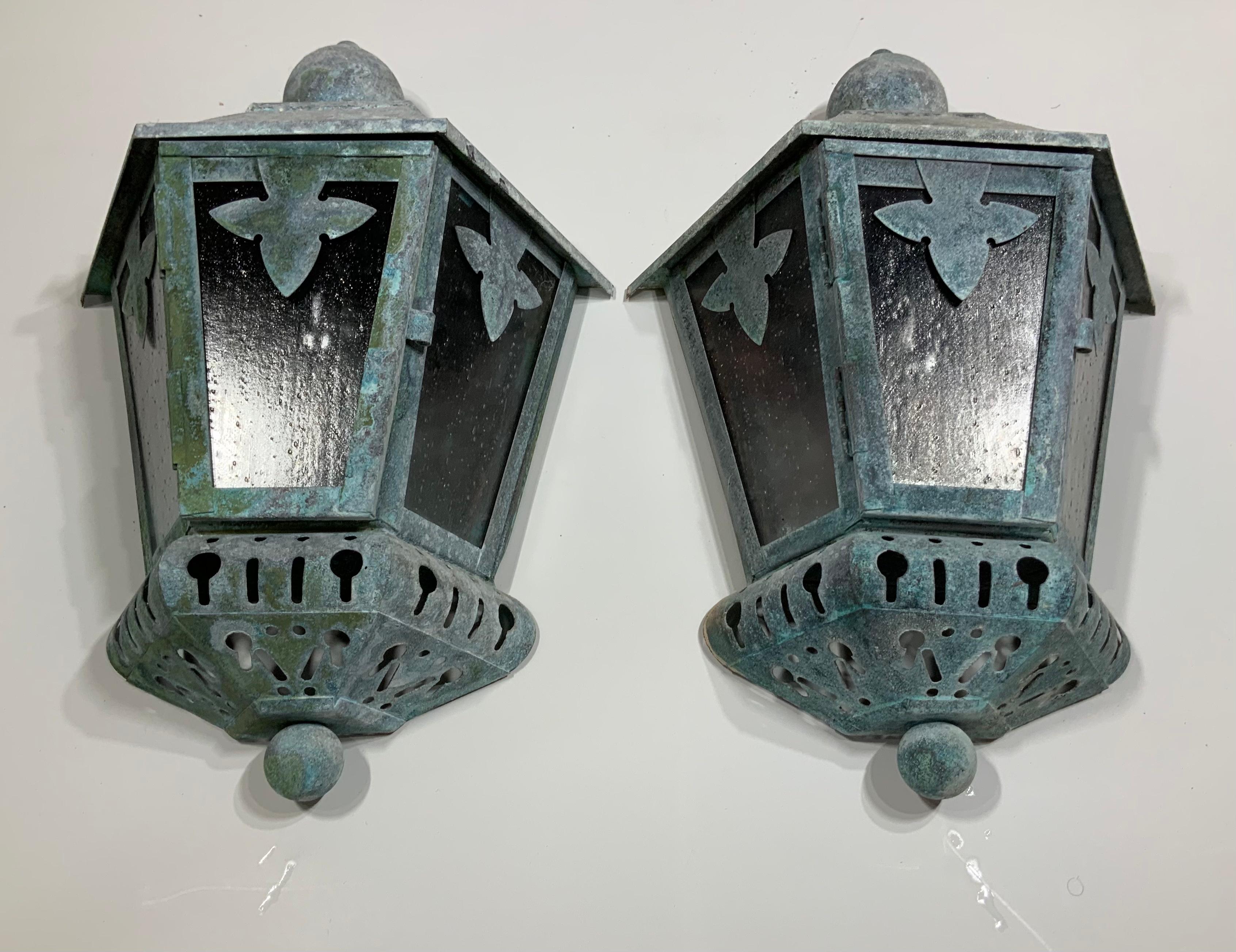 American Pair of Vintage Wall Lantern