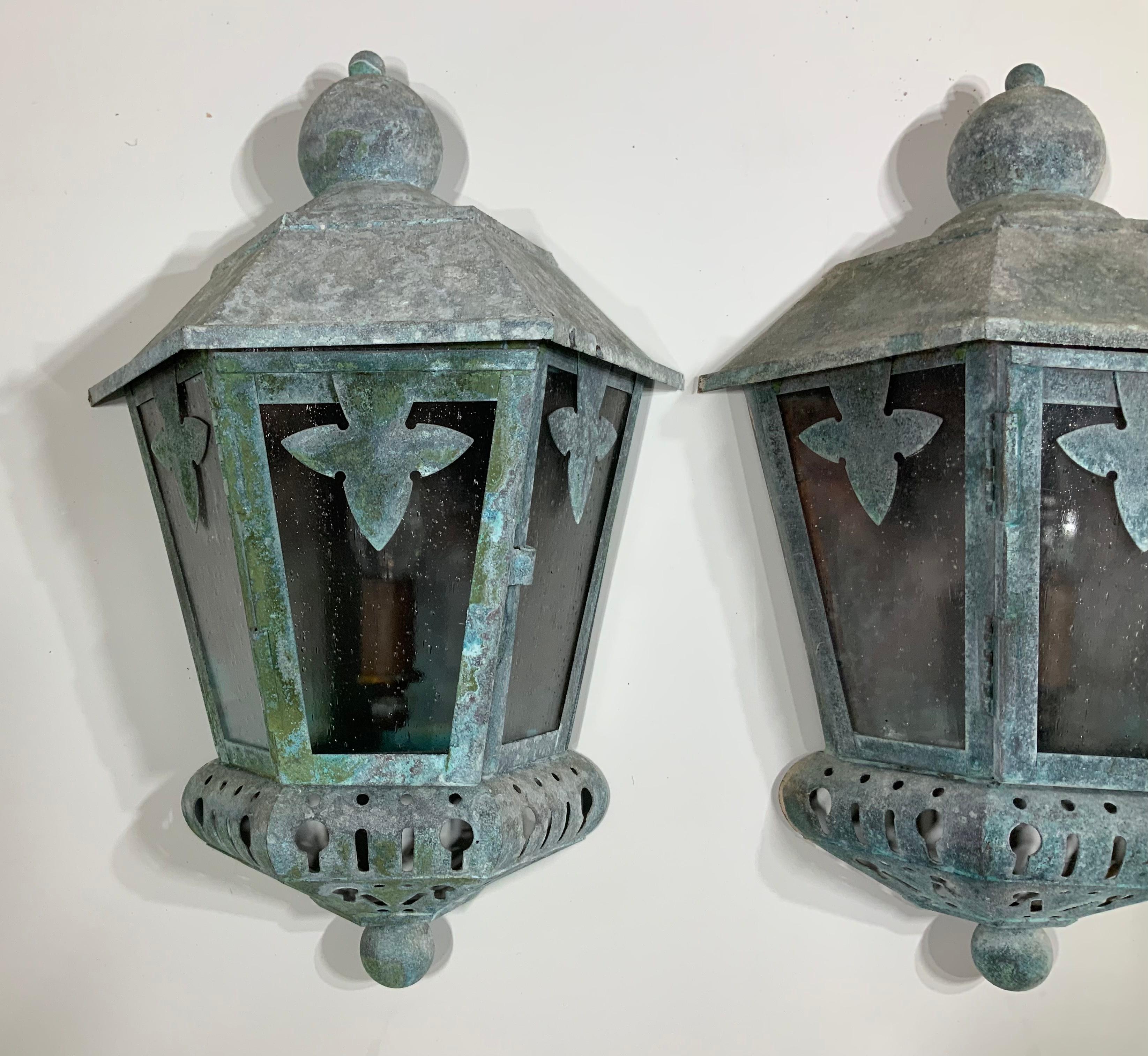 Pair of Vintage Wall Lantern 2