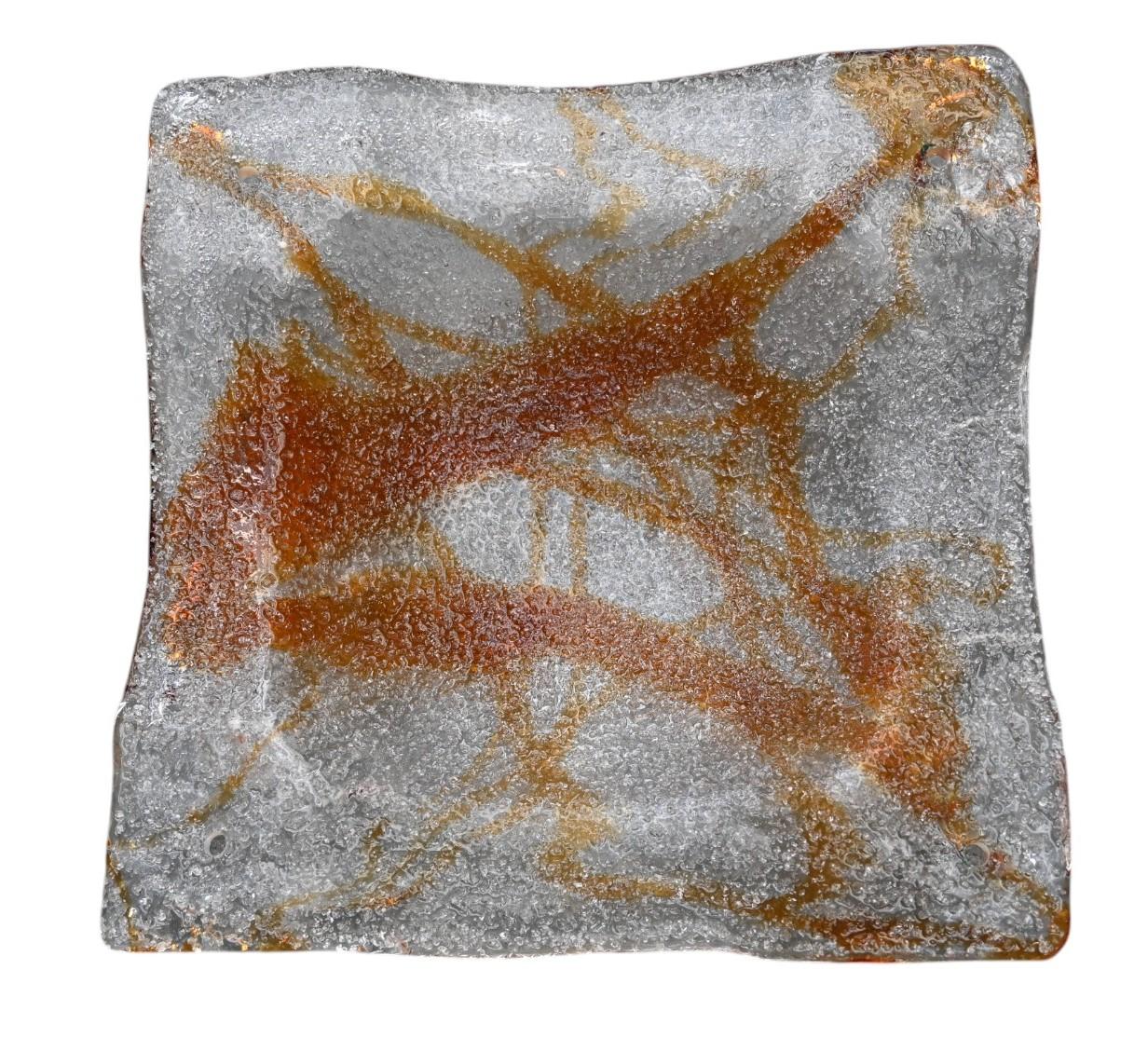 Métal Paire d'appliques vintage par Toni Zuccheri pour Mazzega, Murano, années 1970 en vente