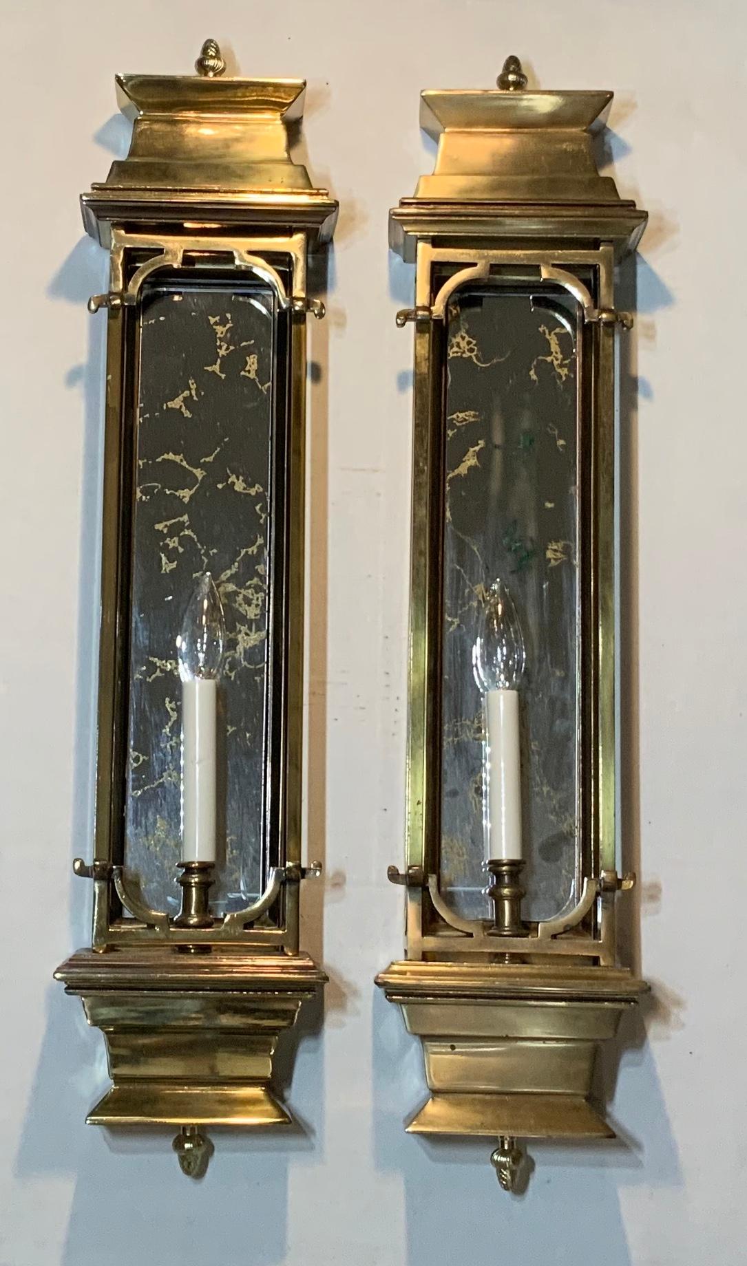 Cast Pair of Vintage Wall Sconces