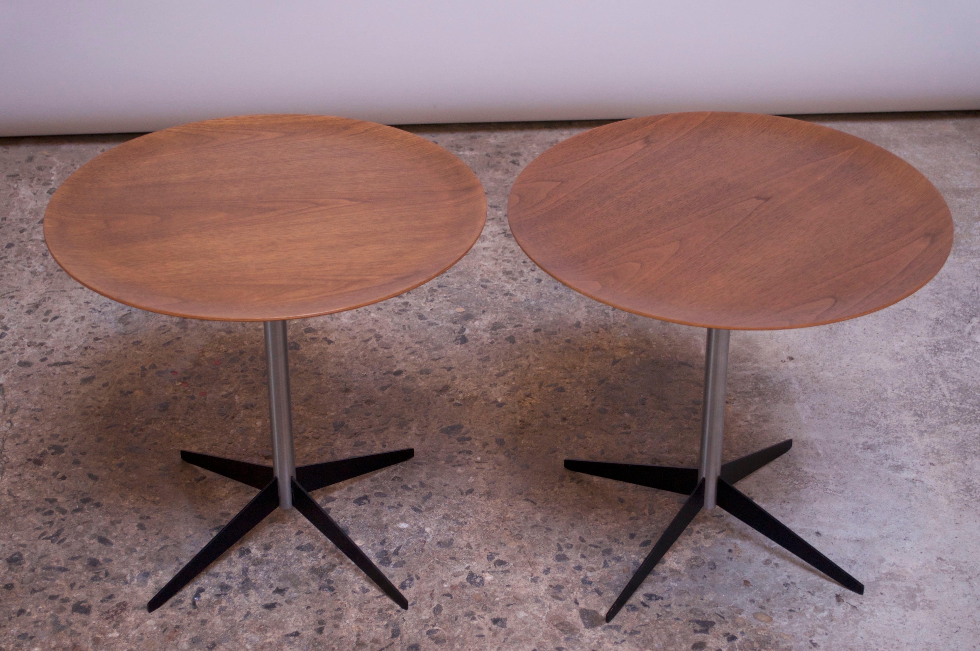 Mid-Century Modern Pair of Vintage Walnut and Steel Tray Tables By George Nelson for Herman Miller