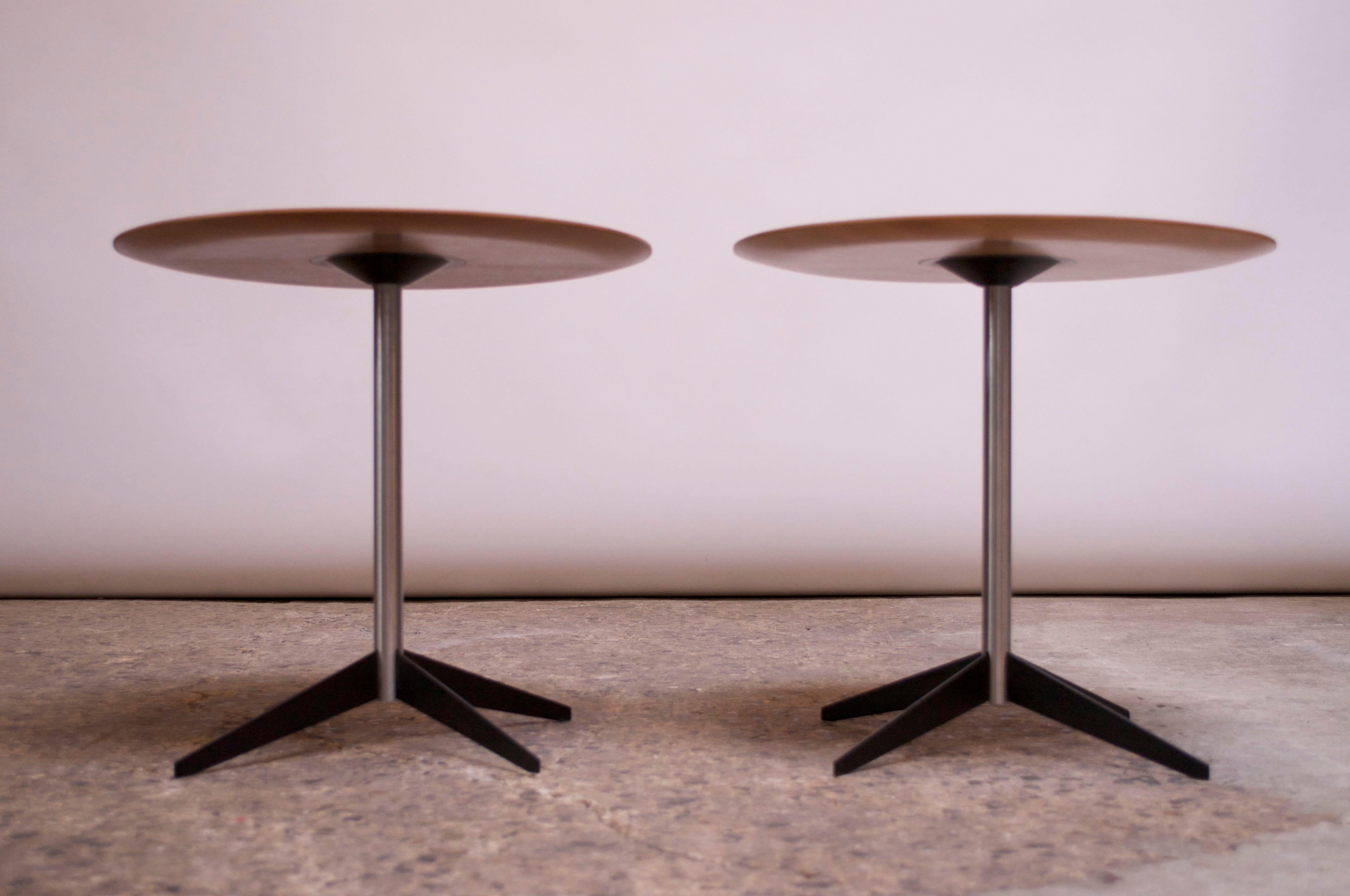 Pair of Vintage Walnut and Steel Tray Tables By George Nelson for Herman Miller In Good Condition In Brooklyn, NY