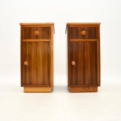 Pair of Vintage Walnut Bedside Cabinets by Neil Morris