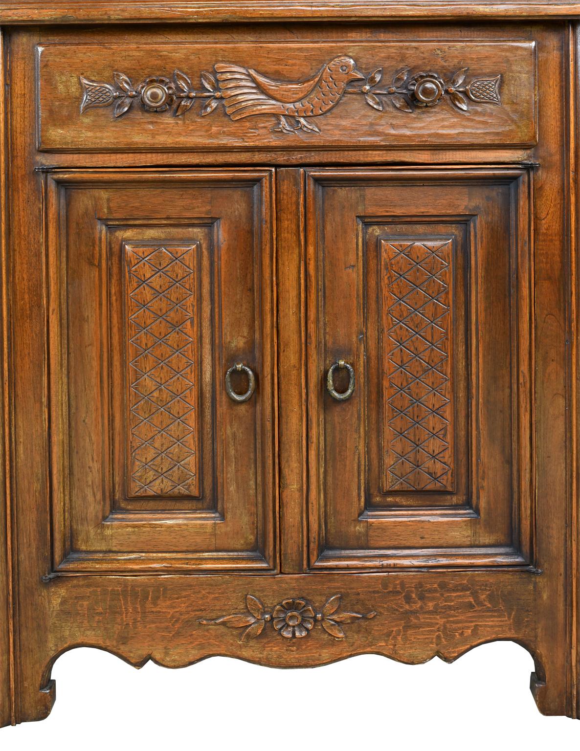 Pair of Custom Walnut Cupboards in French Provincial Style, France, circa 2000 9
