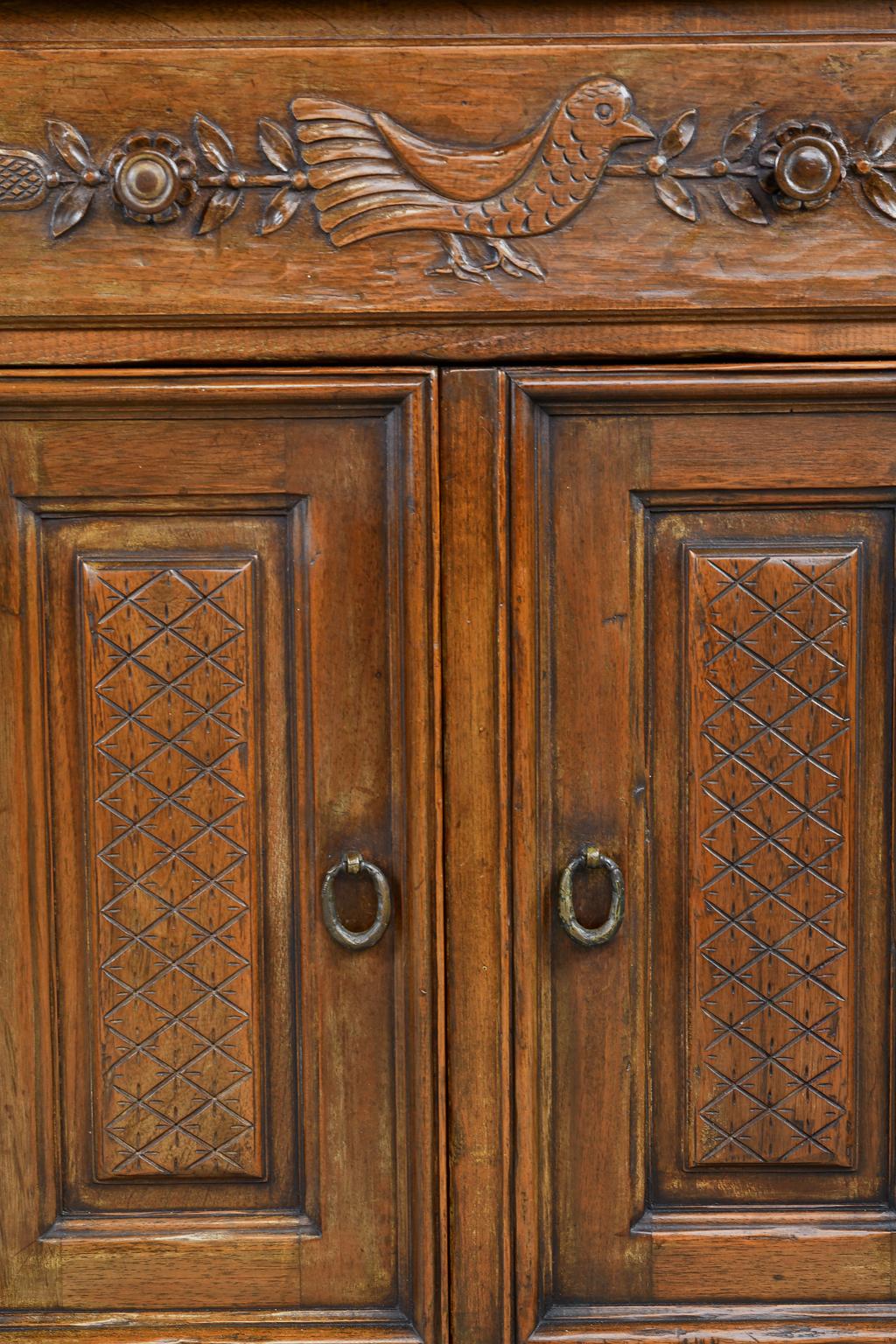 Pair of Custom Walnut Cupboards in French Provincial Style, France, circa 2000 10