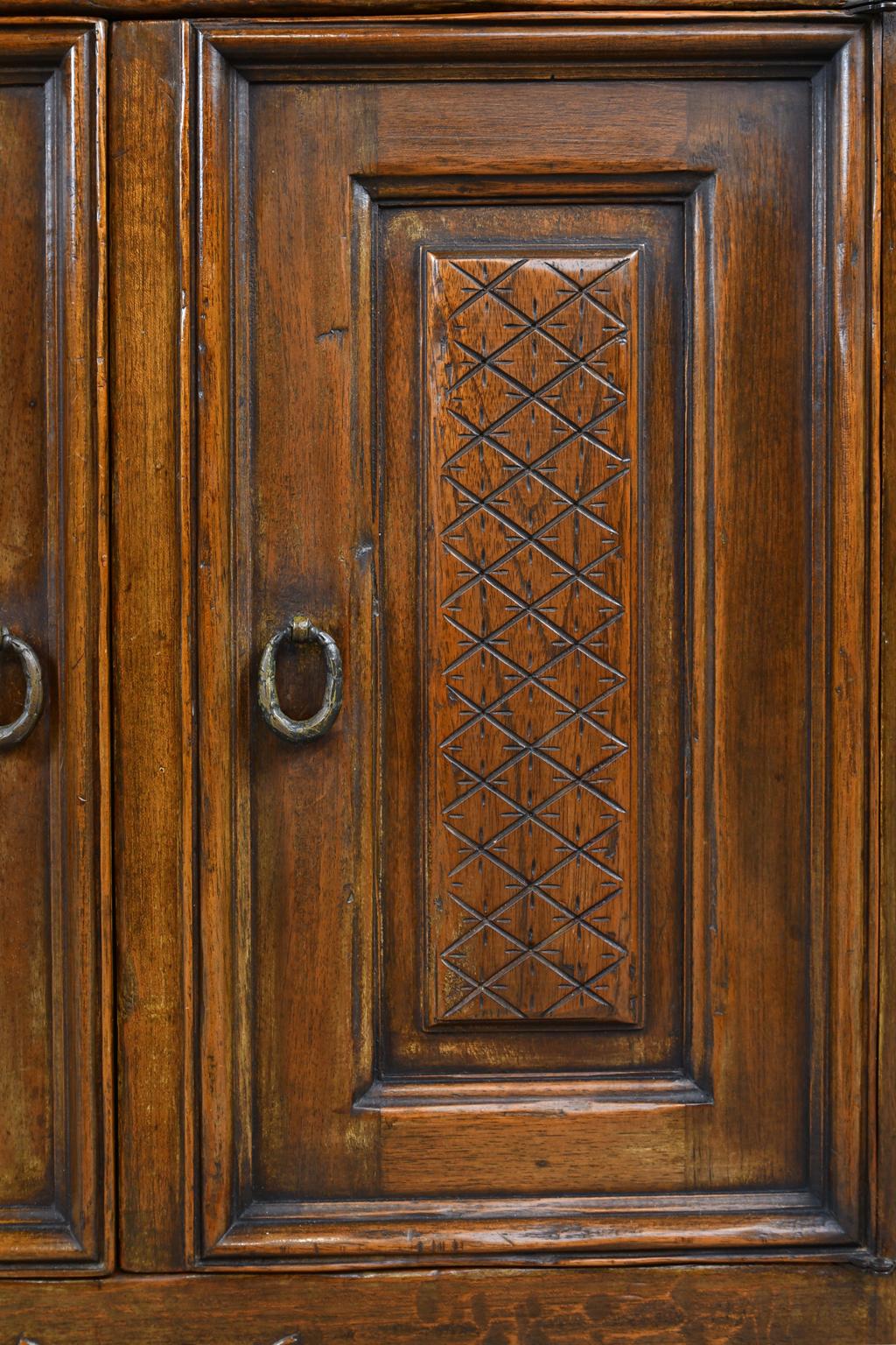 Pair of Custom Walnut Cupboards in French Provincial Style, France, circa 2000 12