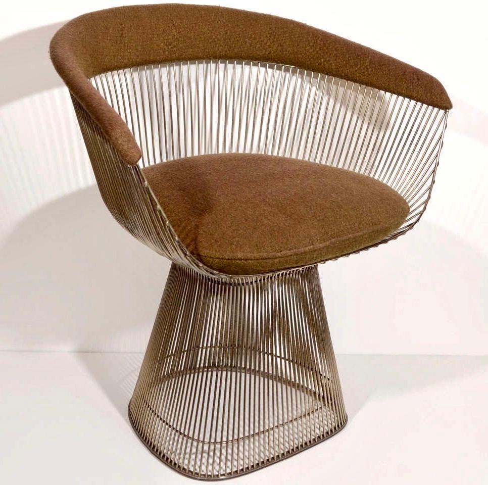 Plated Pair of Vintage Warren Platner Dining Chairs for Knoll, c. 1960's