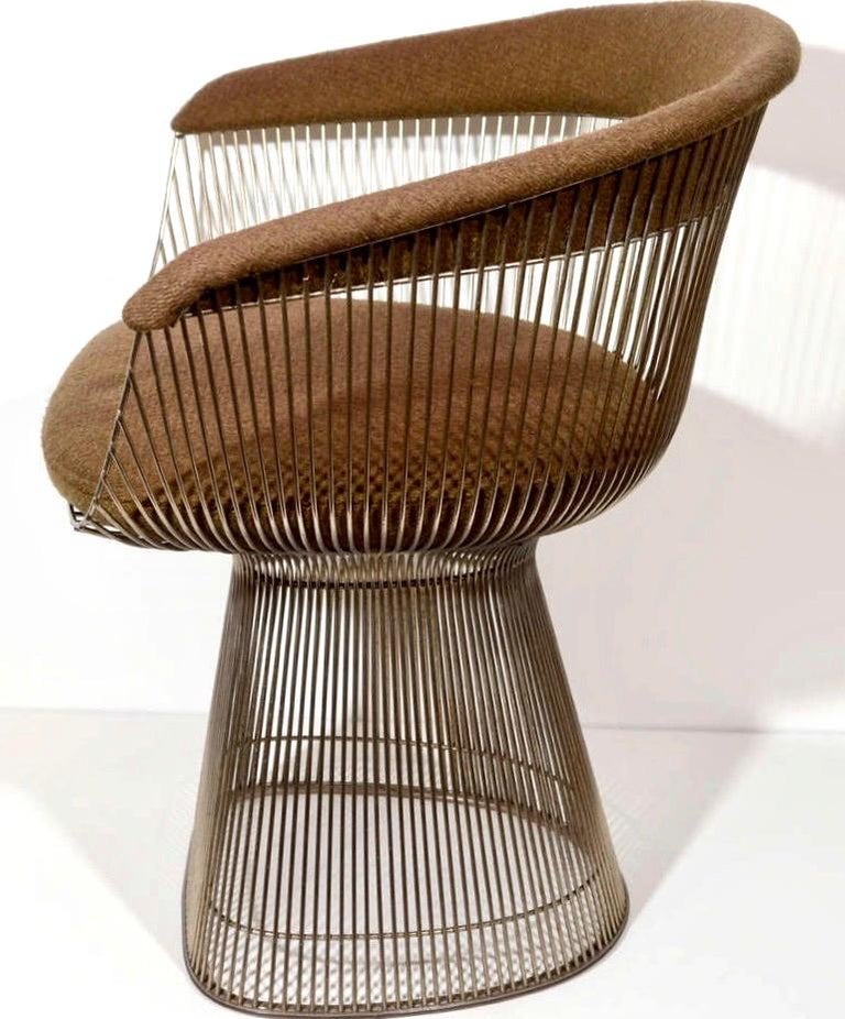Pair of Vintage Warren Platner Dining Chairs for Knoll, c. 1960's In Good Condition For Sale In Fort Lauderdale, FL