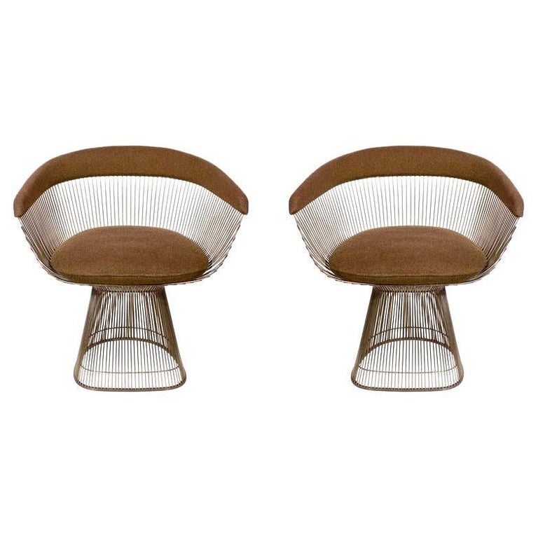 Pair of Vintage Warren Platner Dining Chairs for Knoll, c. 1960's For Sale