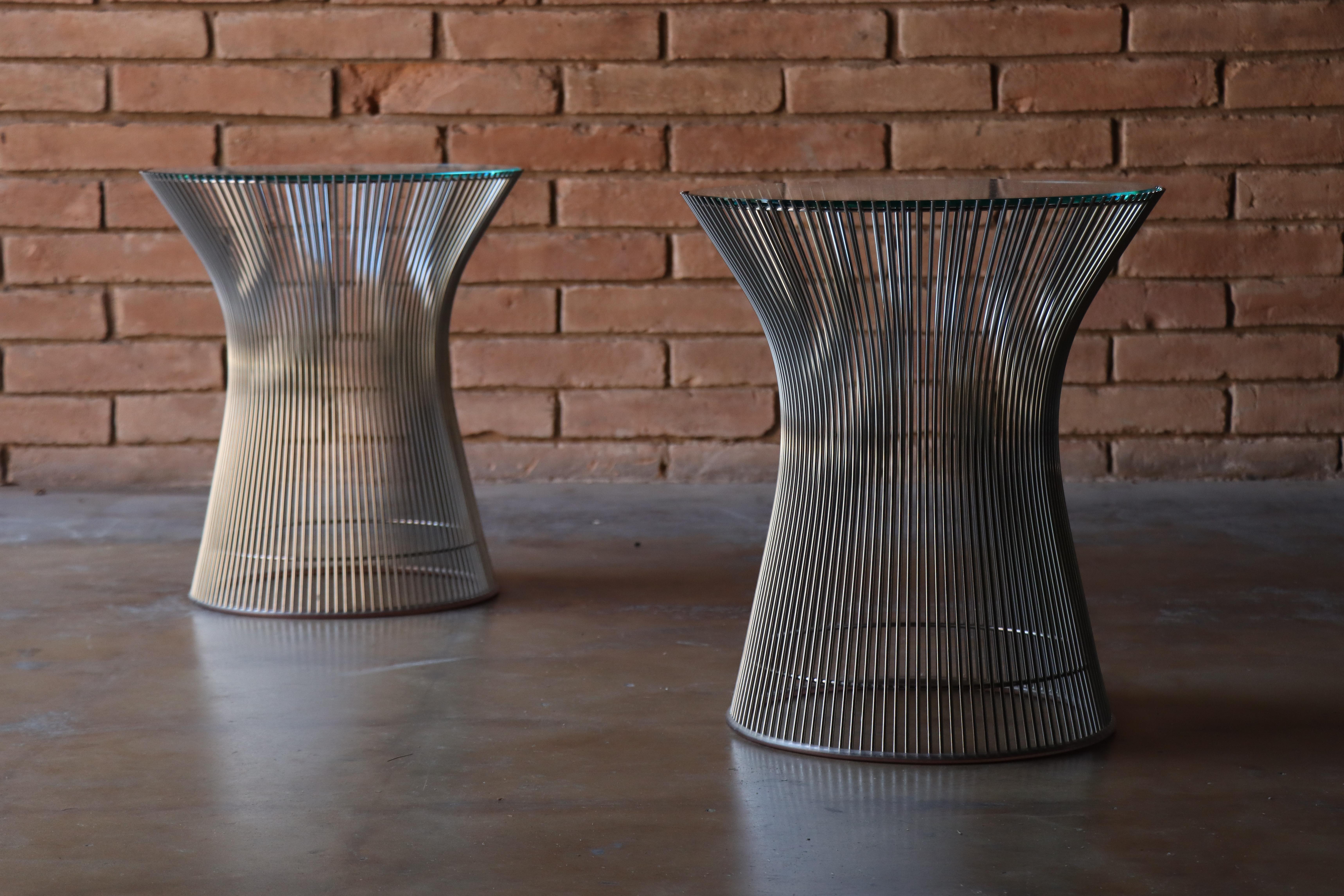 Pair of Vintage Warren Platner Side Tables, Knoll, 1970s, Mid Century For Sale 3