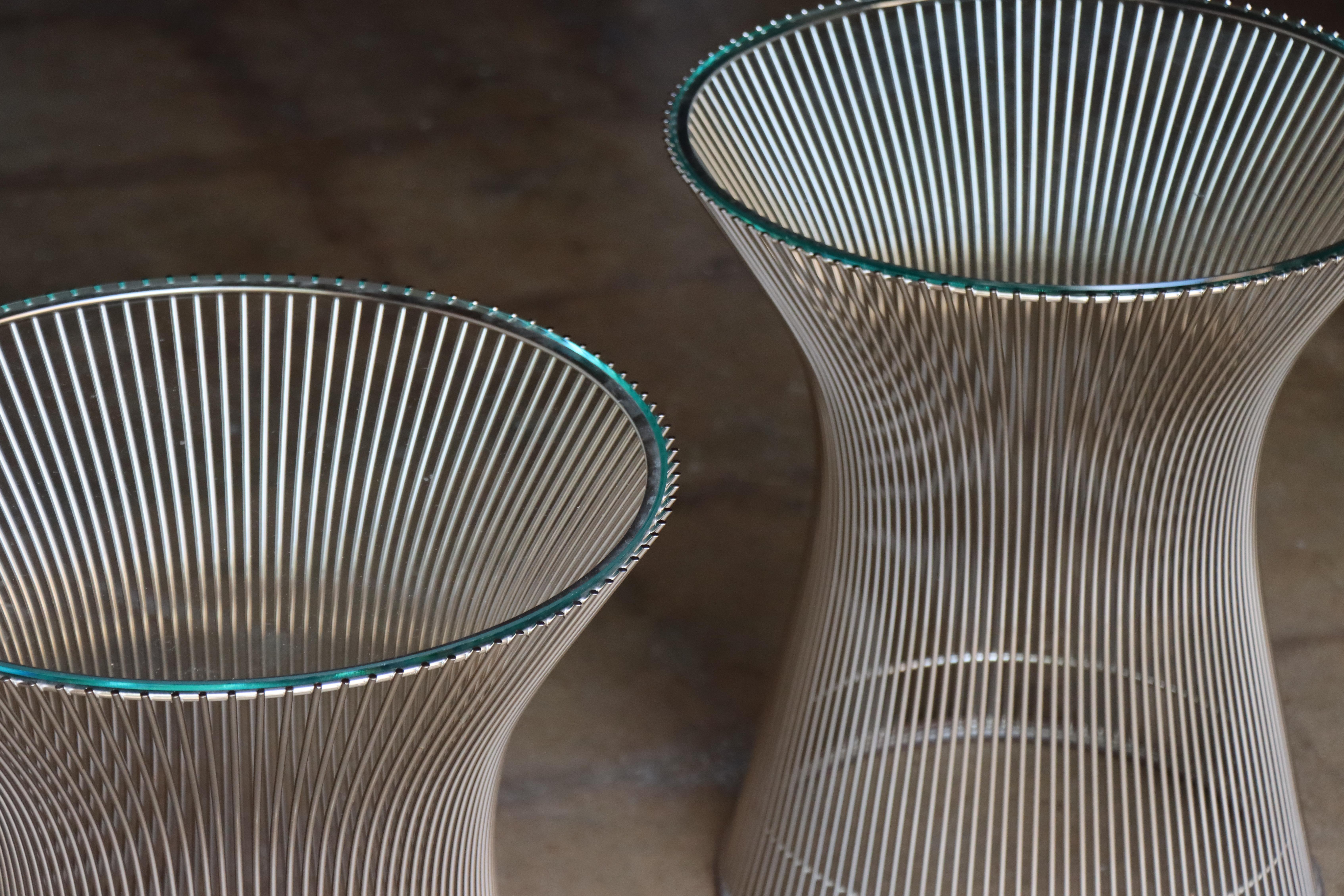 American Pair of Vintage Warren Platner Side Tables, Knoll, 1970s, Mid Century For Sale
