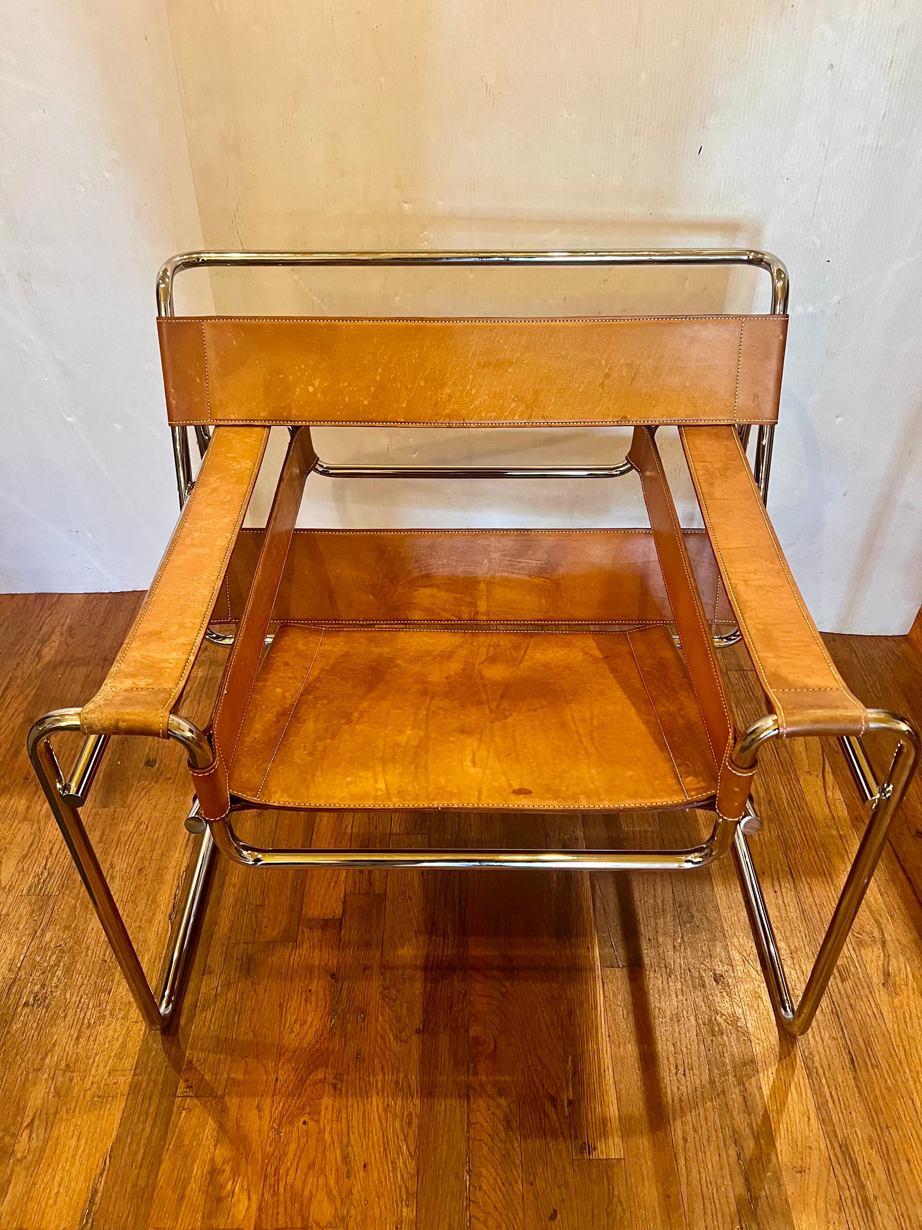 Pair of Vintage Wassily Chairs by Marcel Breuer for Stendig / Gavina 3