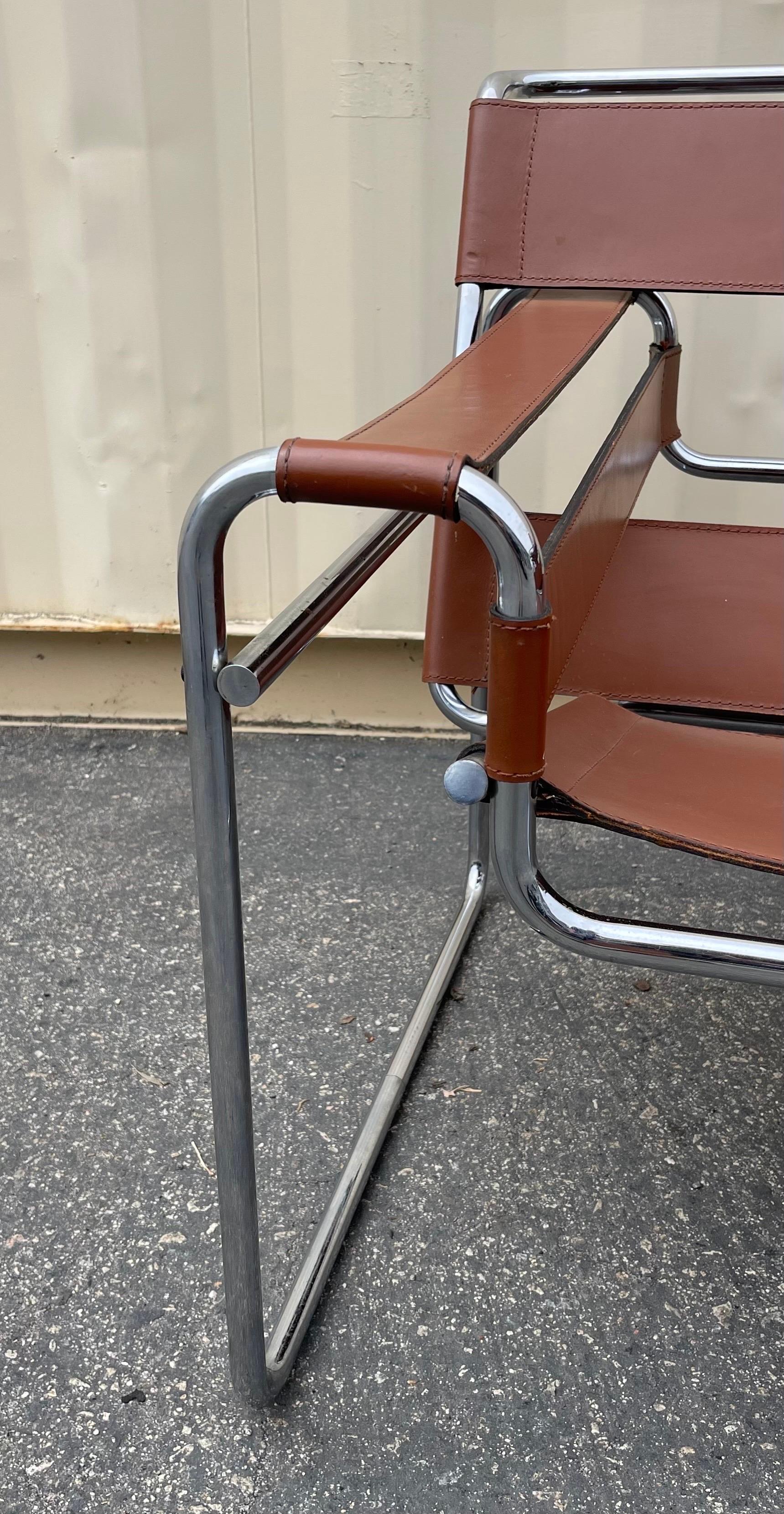 Pair of Vintage Wassily Chairs by Marcel Breuer for Stendig / Gavina 4