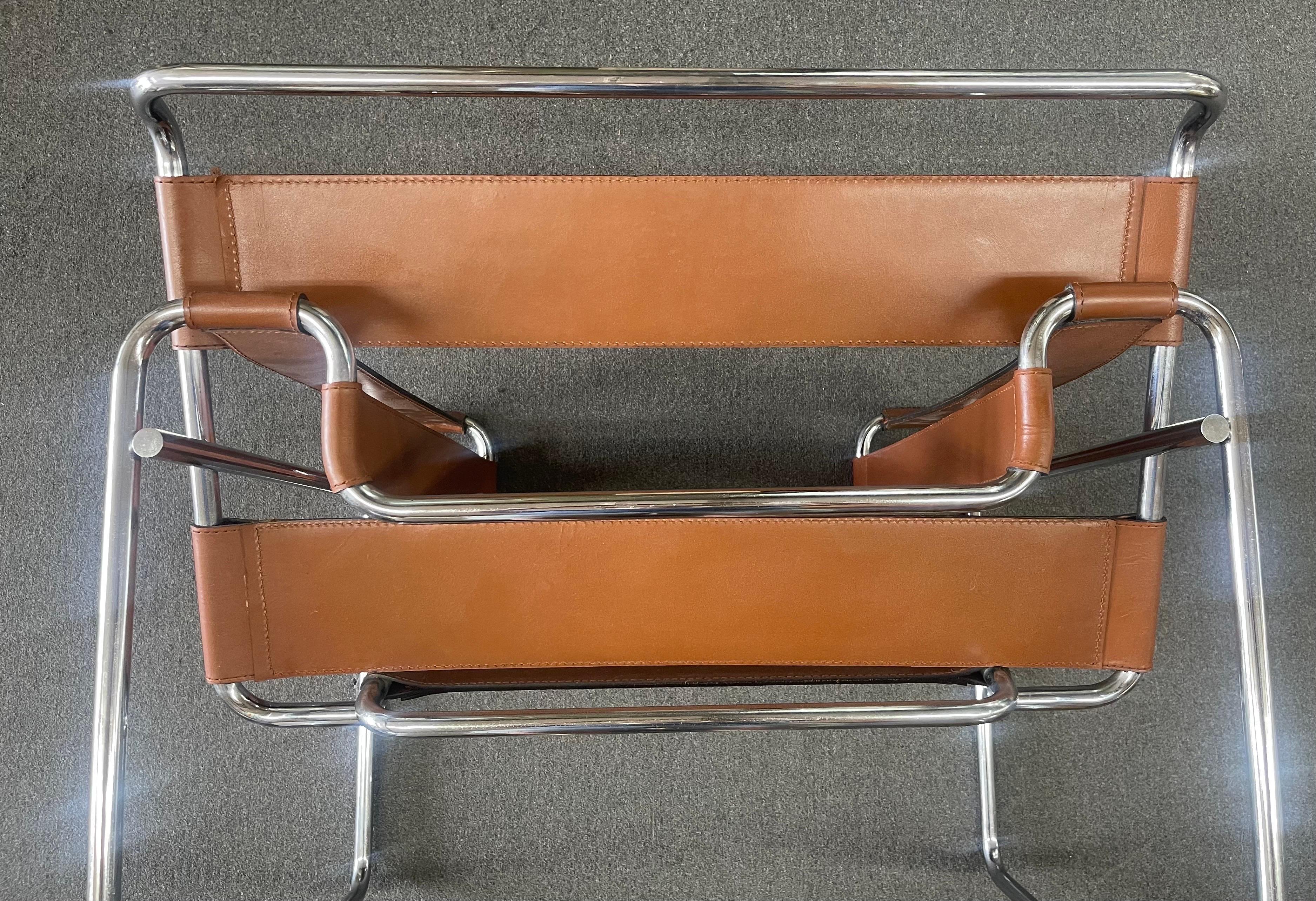 Pair of Vintage Wassily Chairs by Marcel Breuer for Stendig / Gavina 6