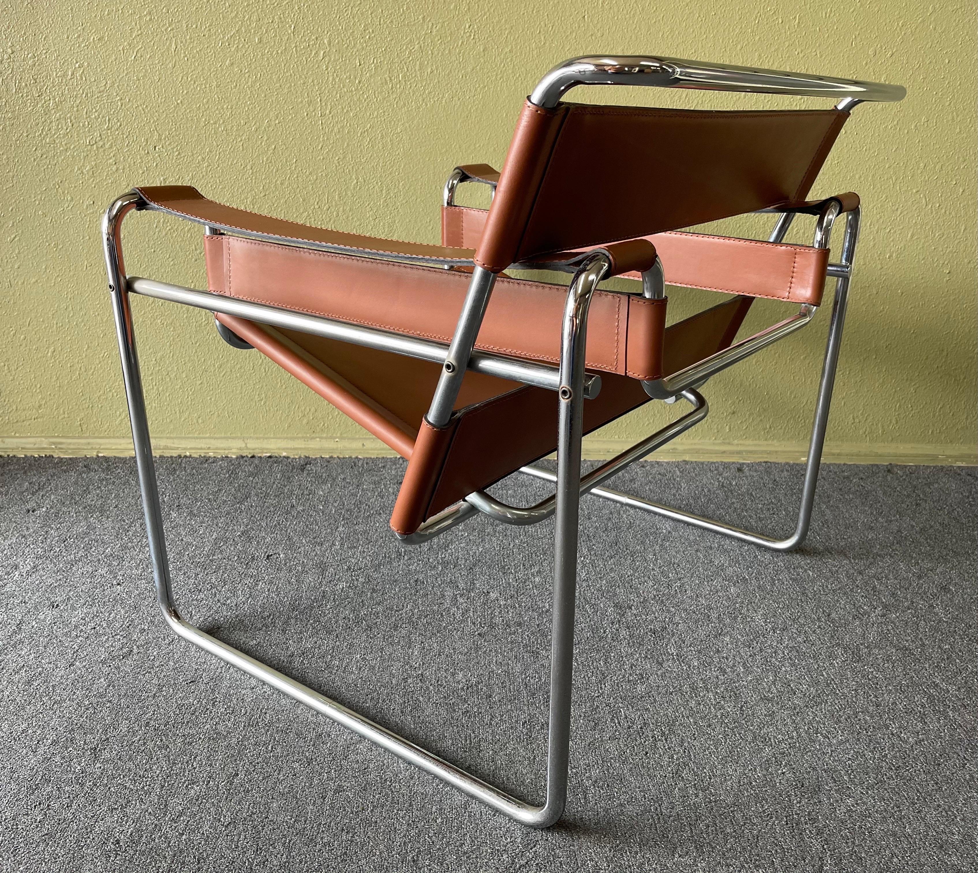 Italian Pair of Vintage Wassily Chairs by Marcel Breuer for Stendig / Gavina