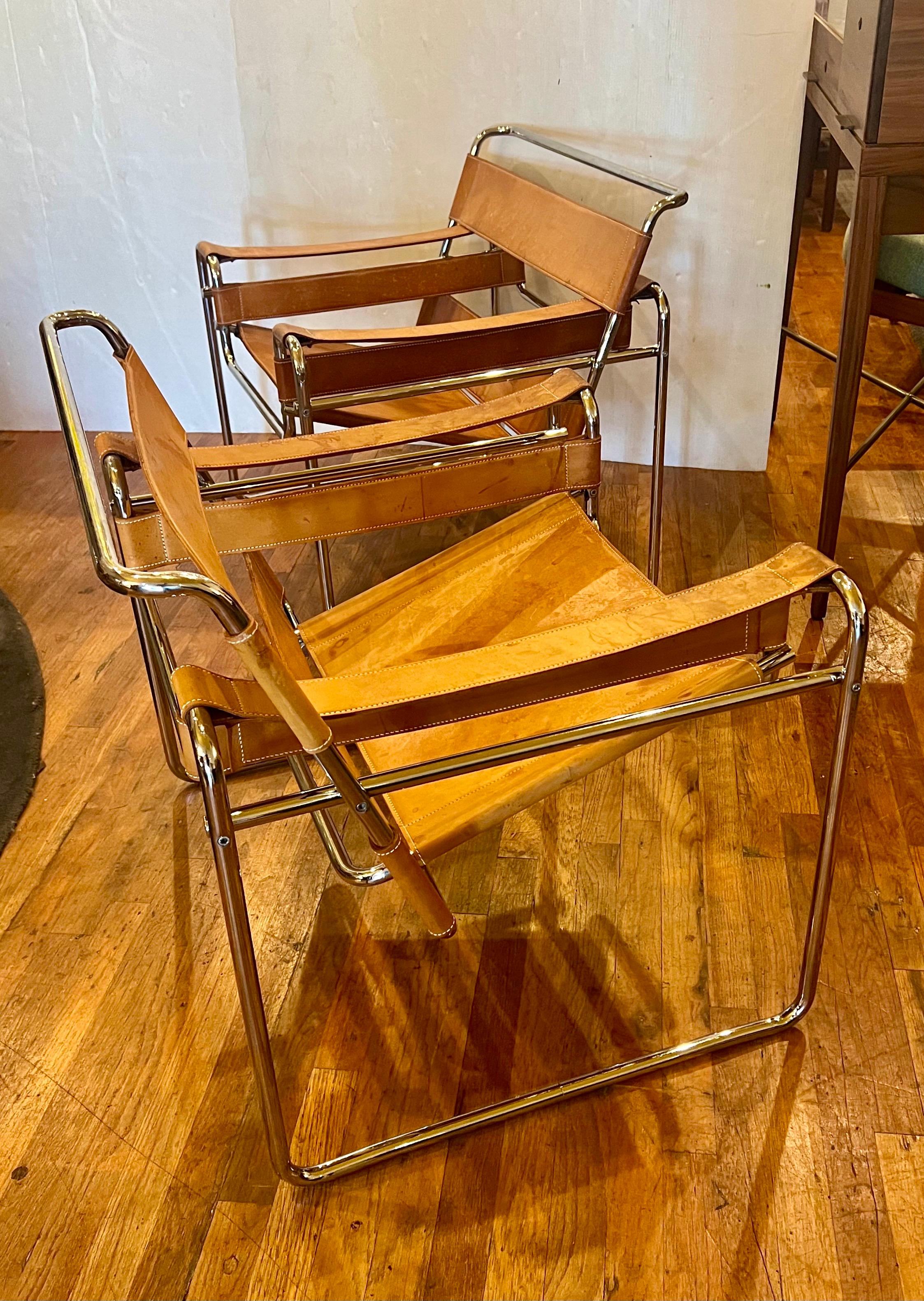 Pair of Vintage Wassily Chairs by Marcel Breuer for Stendig / Gavina 1