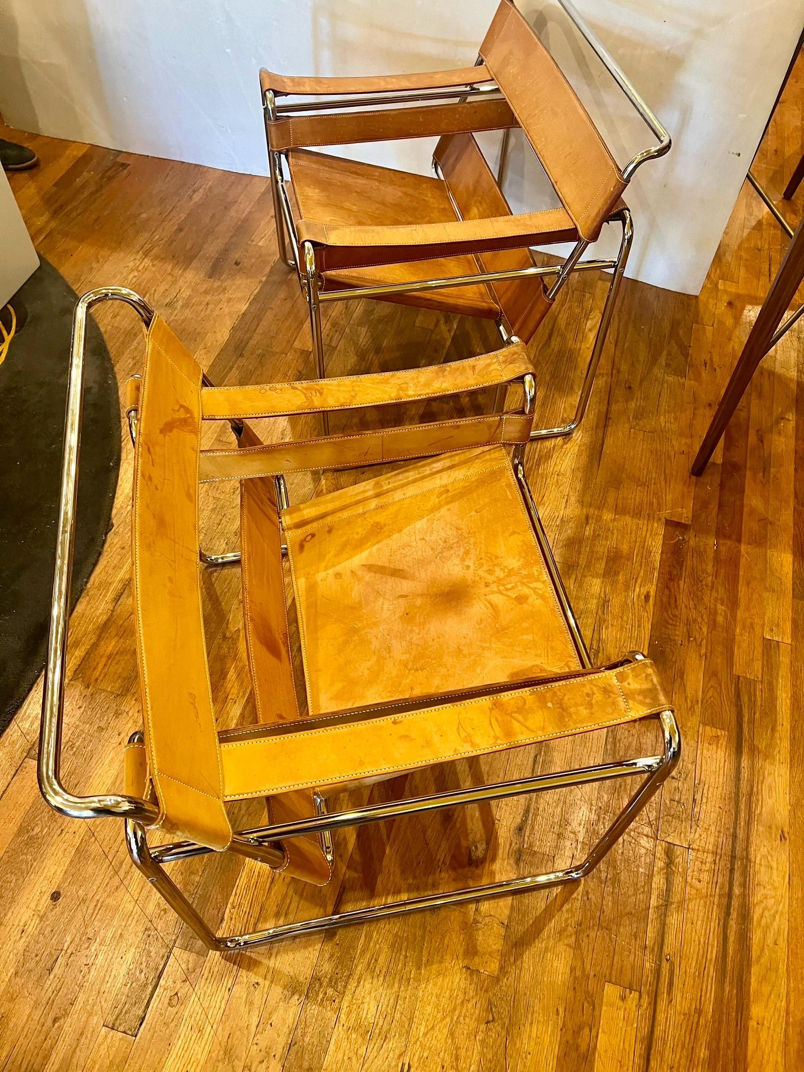 Pair of Vintage Wassily Chairs by Marcel Breuer for Stendig / Gavina 2