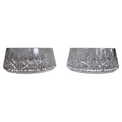 Paar handgeschliffene Vintage Waterford Crystal Schalen