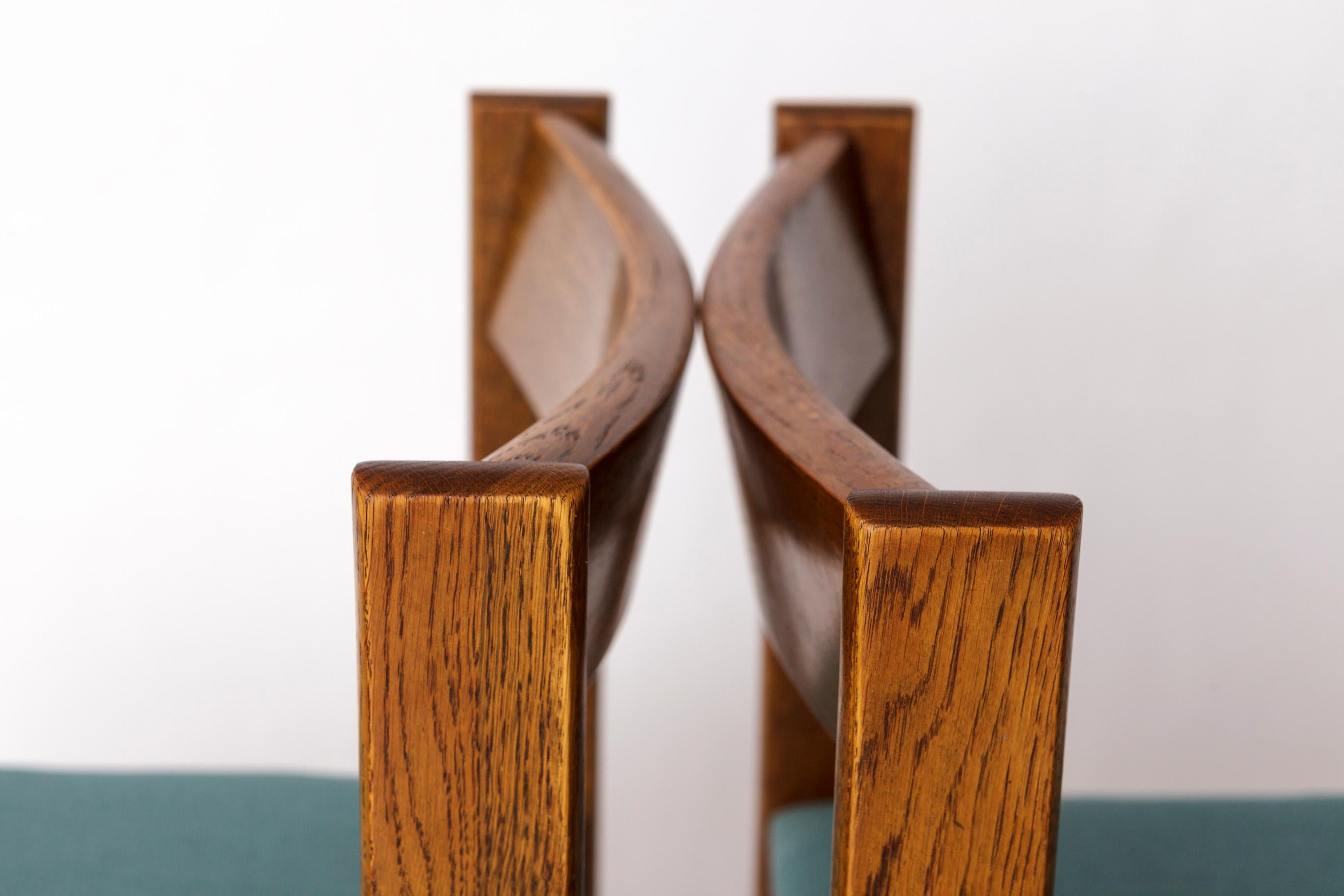 Pareja de sillas de comedor Wenzel Vintage, diseño alemán de los años 70 - Reformadas, abeto Pulido en venta