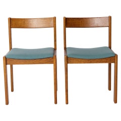 Pair of Vintage Wenzel Dining Chairs, 1970s German Design – Refurbished, Spruce