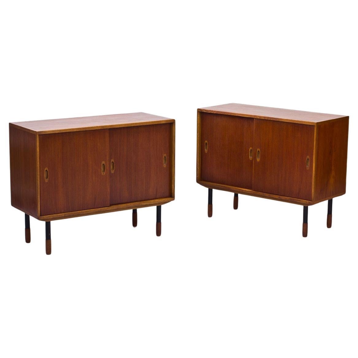 Pair of Vintage Westbergs Möbler Teak and Oak Sideboards, Sweden, 1950s