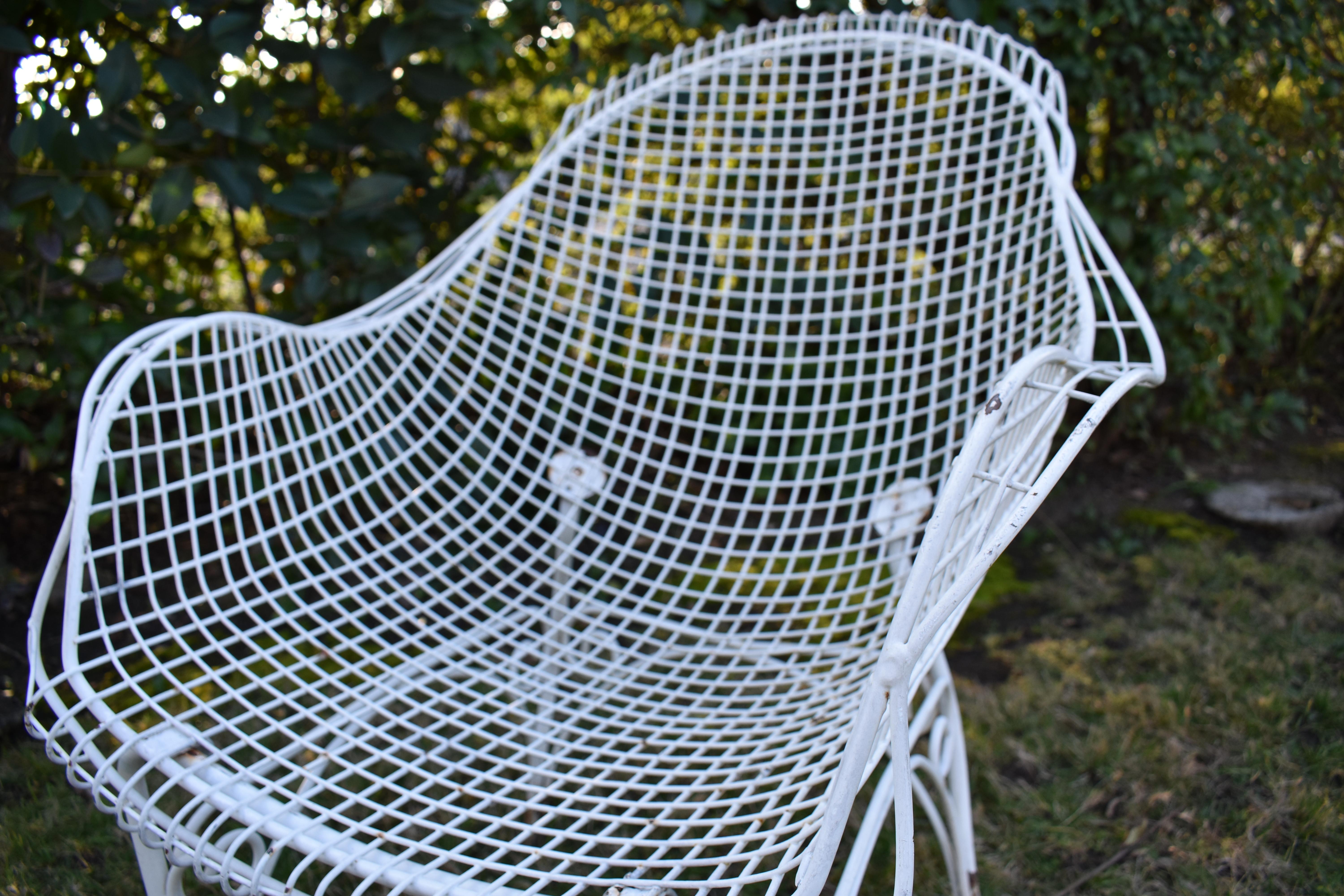 wire chairs garden