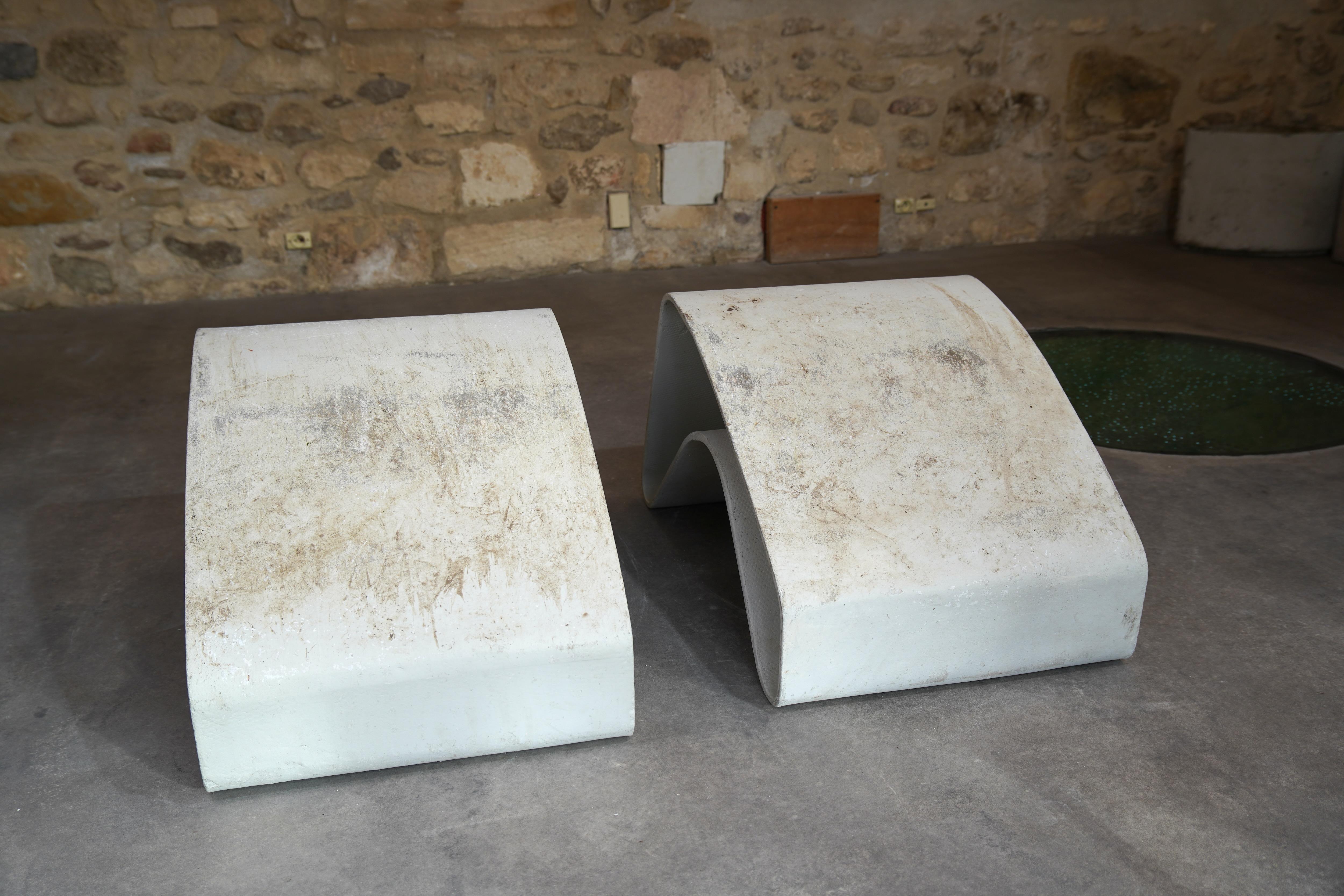 Pair of Vintage Willy Guhl Concrete Loop Chairs, 1970s, Switzerland  2