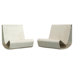 Pair of Vintage Willy Guhl Concrete Loop Chairs, 1970s, Switzerland