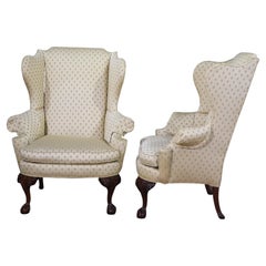 Pair of Vintage Wingback Armchairs