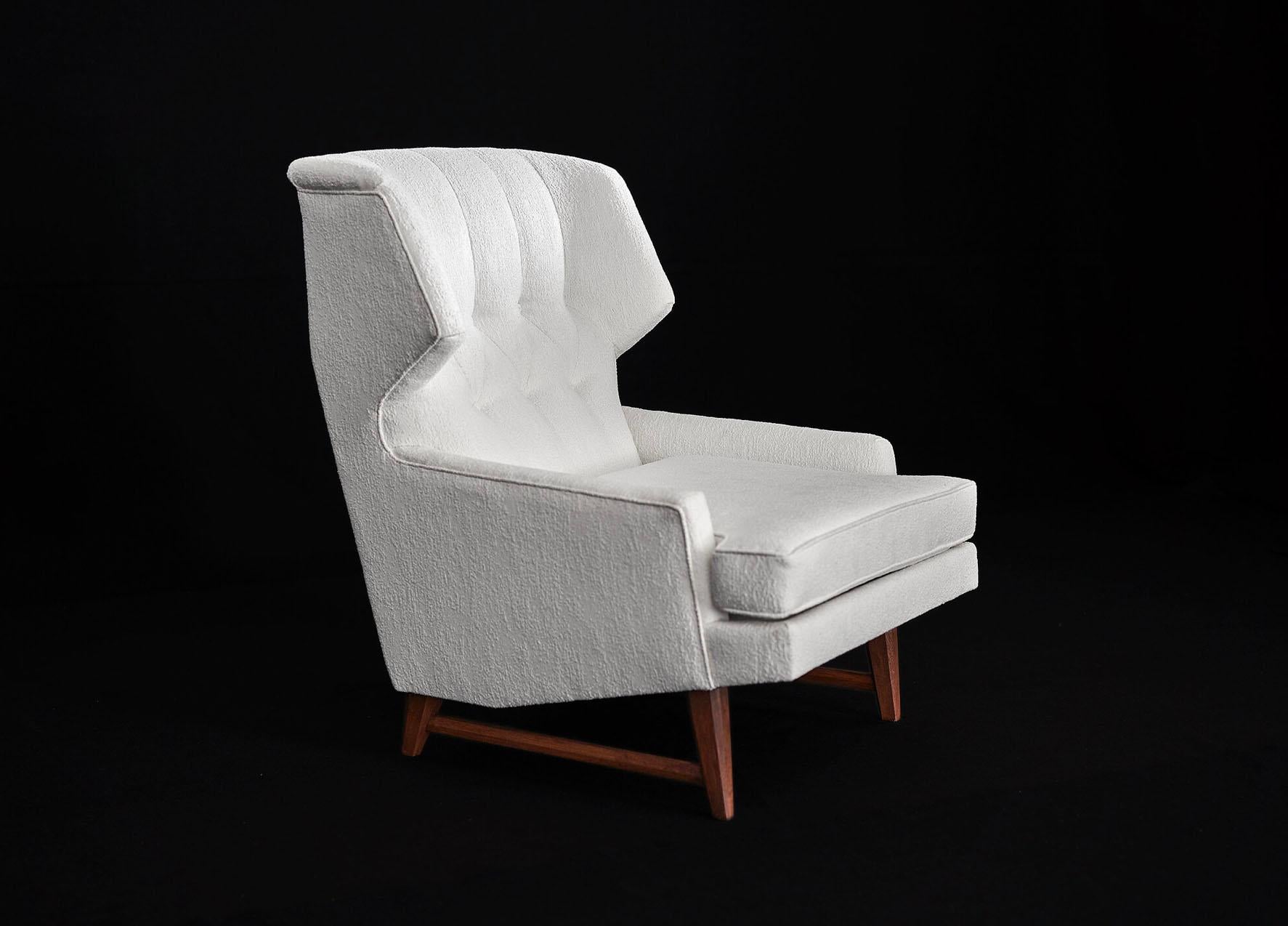 Pair of Vintage Wingback Lounge Chairs attributed to Edward Wormley 4