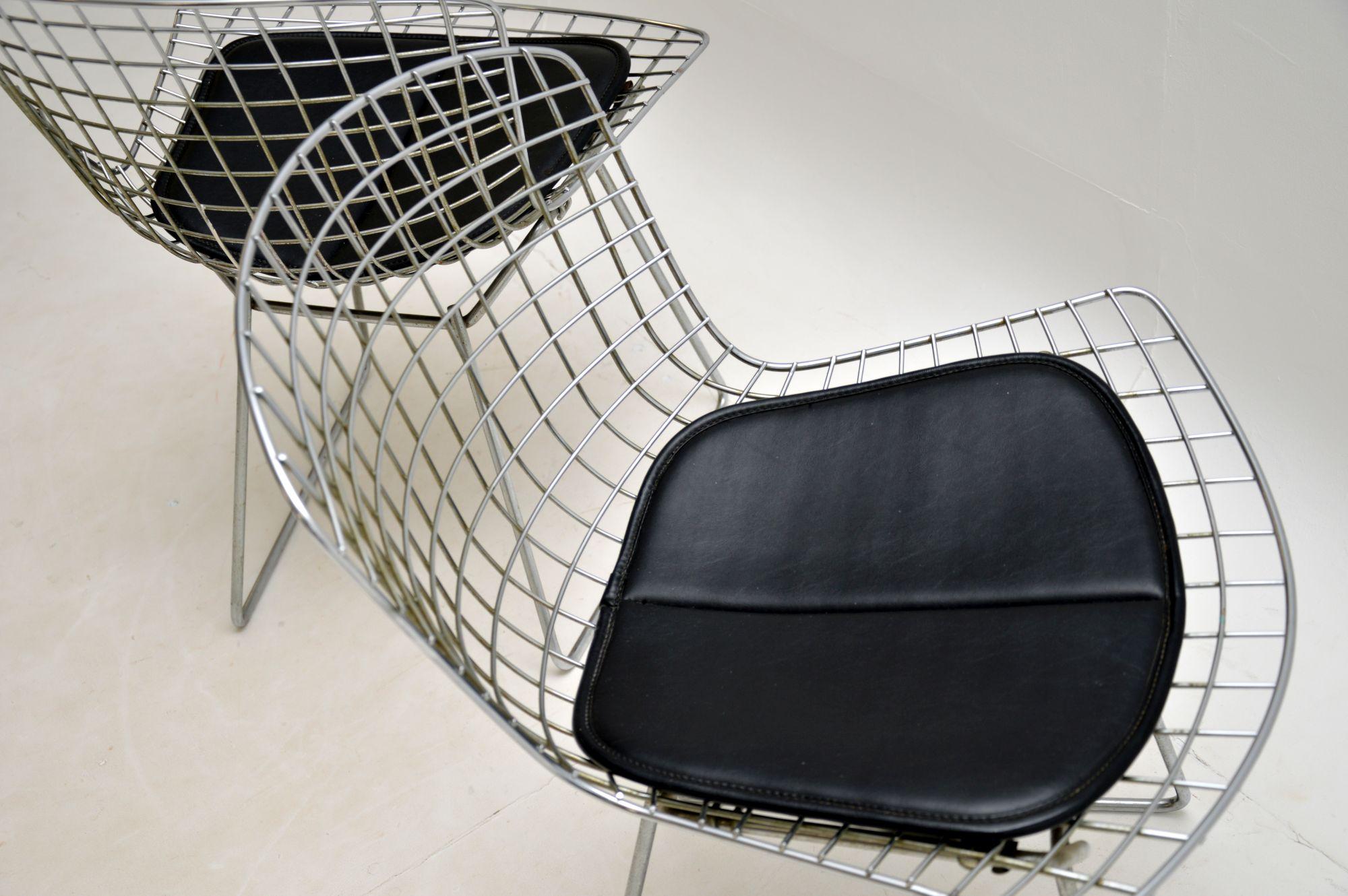 Pair of Vintage Wire Chairs by Harry Bertoia 2